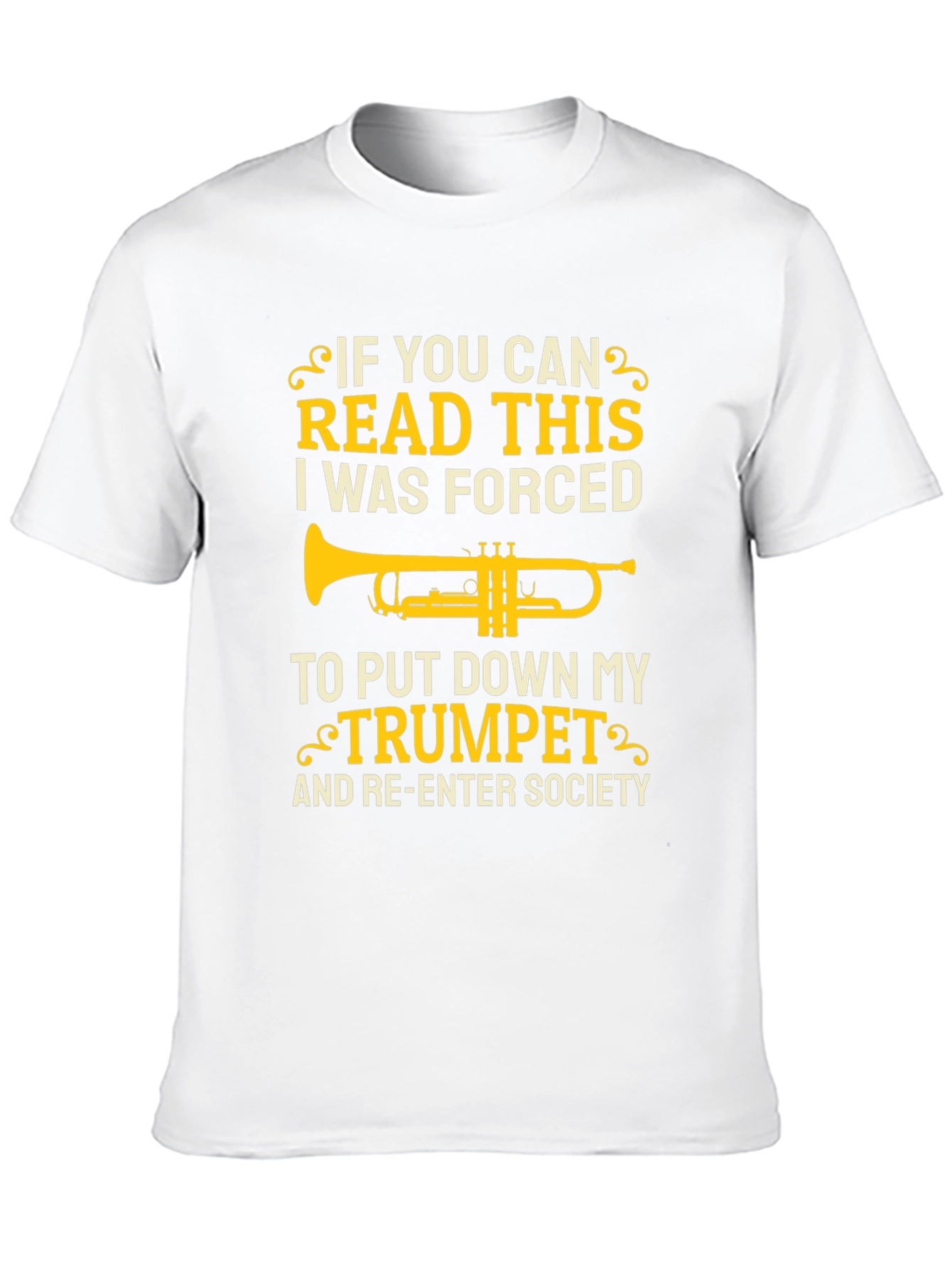 Black If You Can Read This Trumpet Player Black Graphic T-Shirt view 10