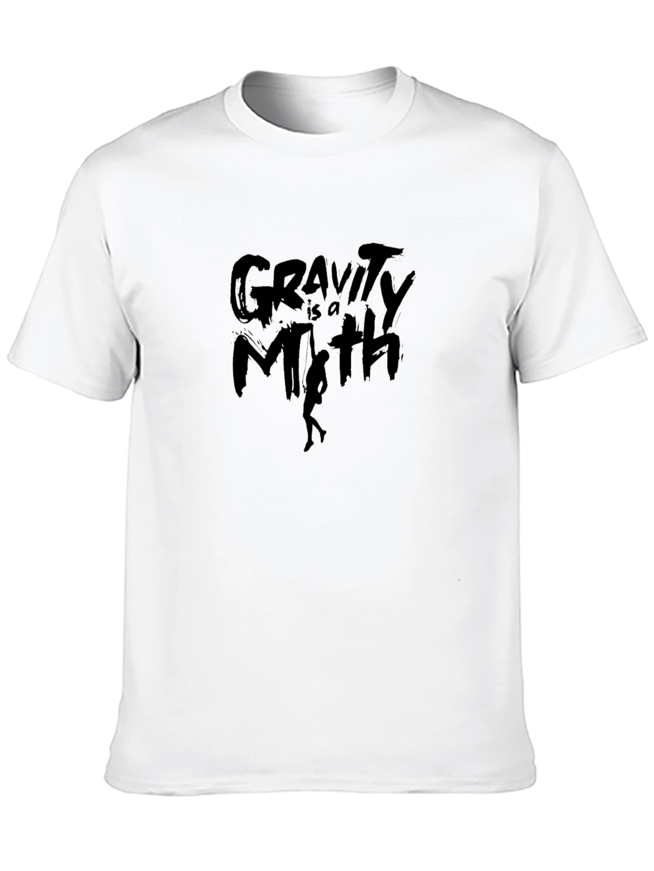 Black Gravity is a Myth Black Graphic Tee view 10