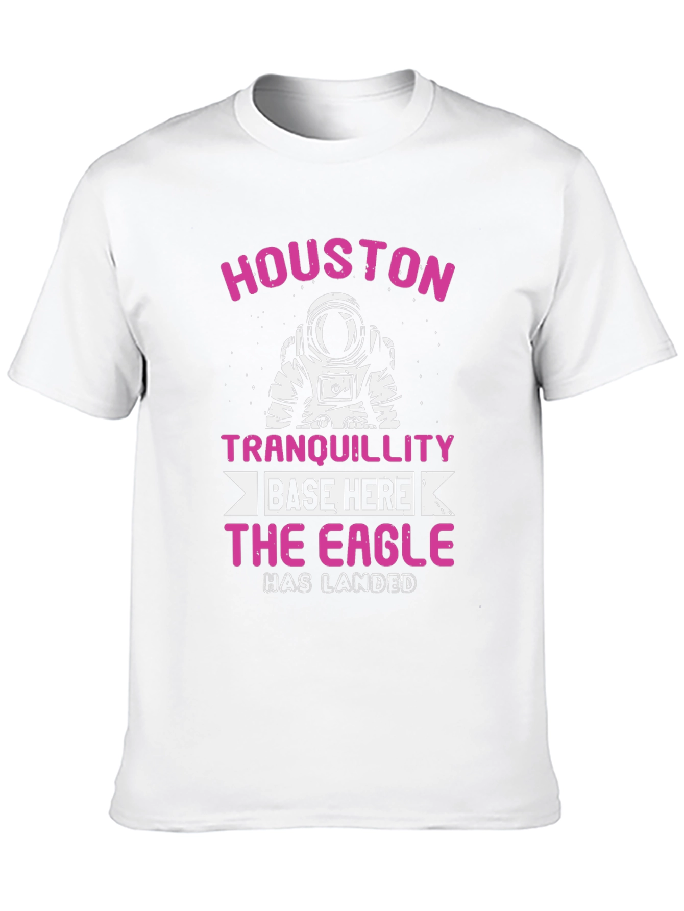 Black Houston Tranquility Base Eagle Has Landed T-Shirt view 10