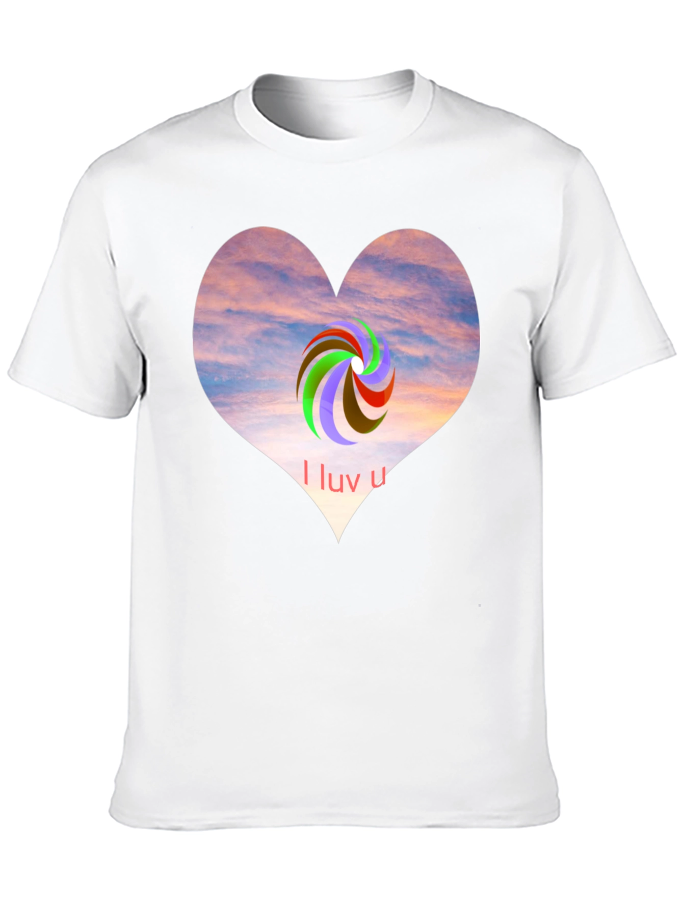 Black I Luv U Heart Graphic Tee - Casual Style view 10