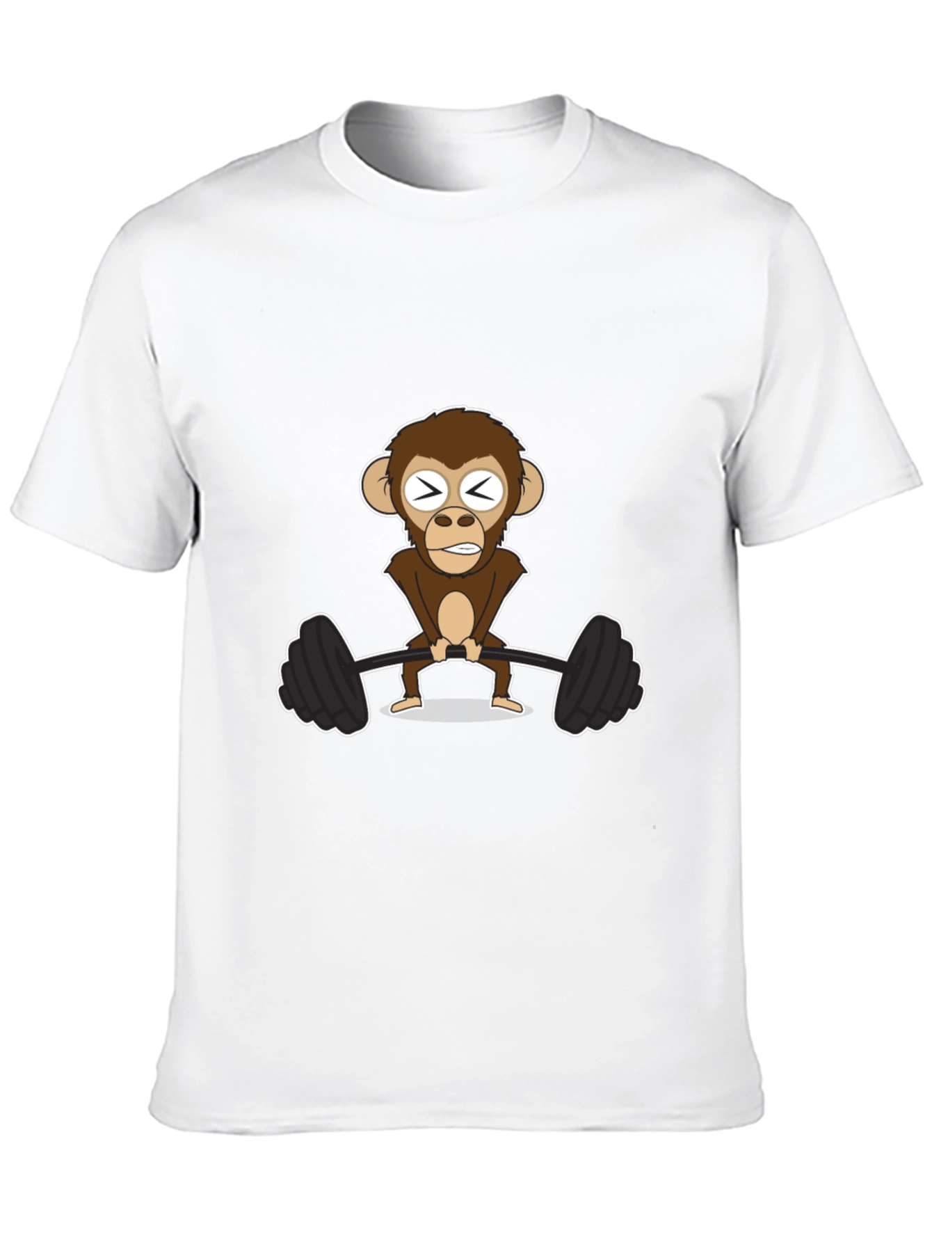 Black Monkey Barbell T-Shirt - Workout Design view 10