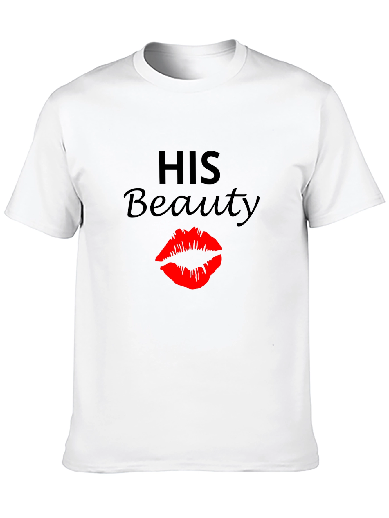 Black His Beauty Graphic Tee - Black Crew Neck view 10