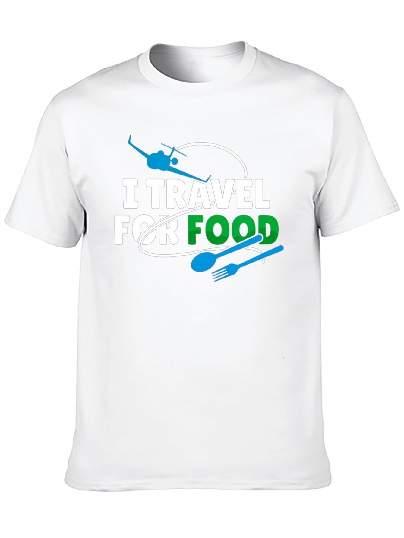 Black I Travel For Food Black Graphic Tee view 10