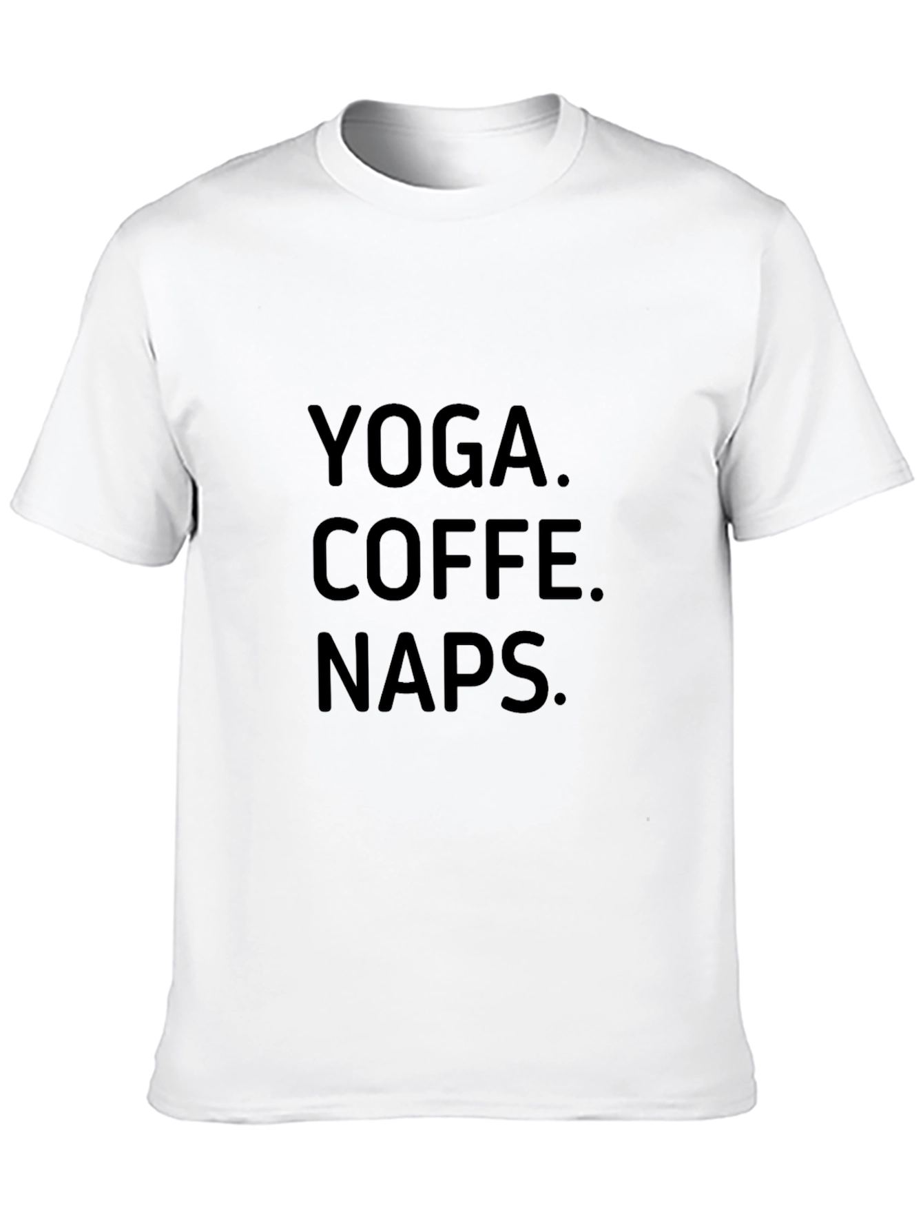 Black Yoga Coffee Naps T-Shirt - Relaxed Everyday Wear view 10