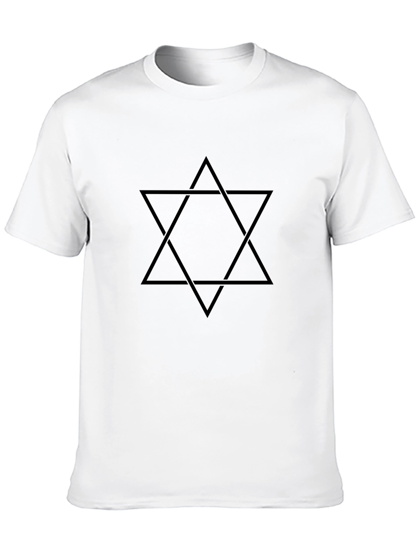 Black Star of David Graphic Tee - Classic Black T-Shirt view 10