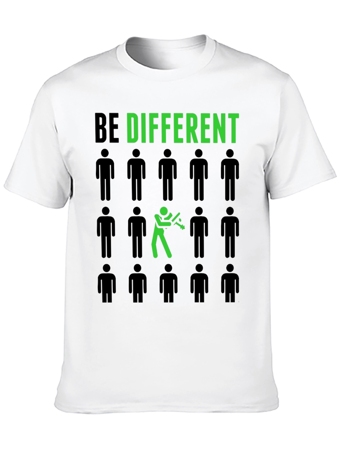 Black Be Different Black T-Shirt view 10