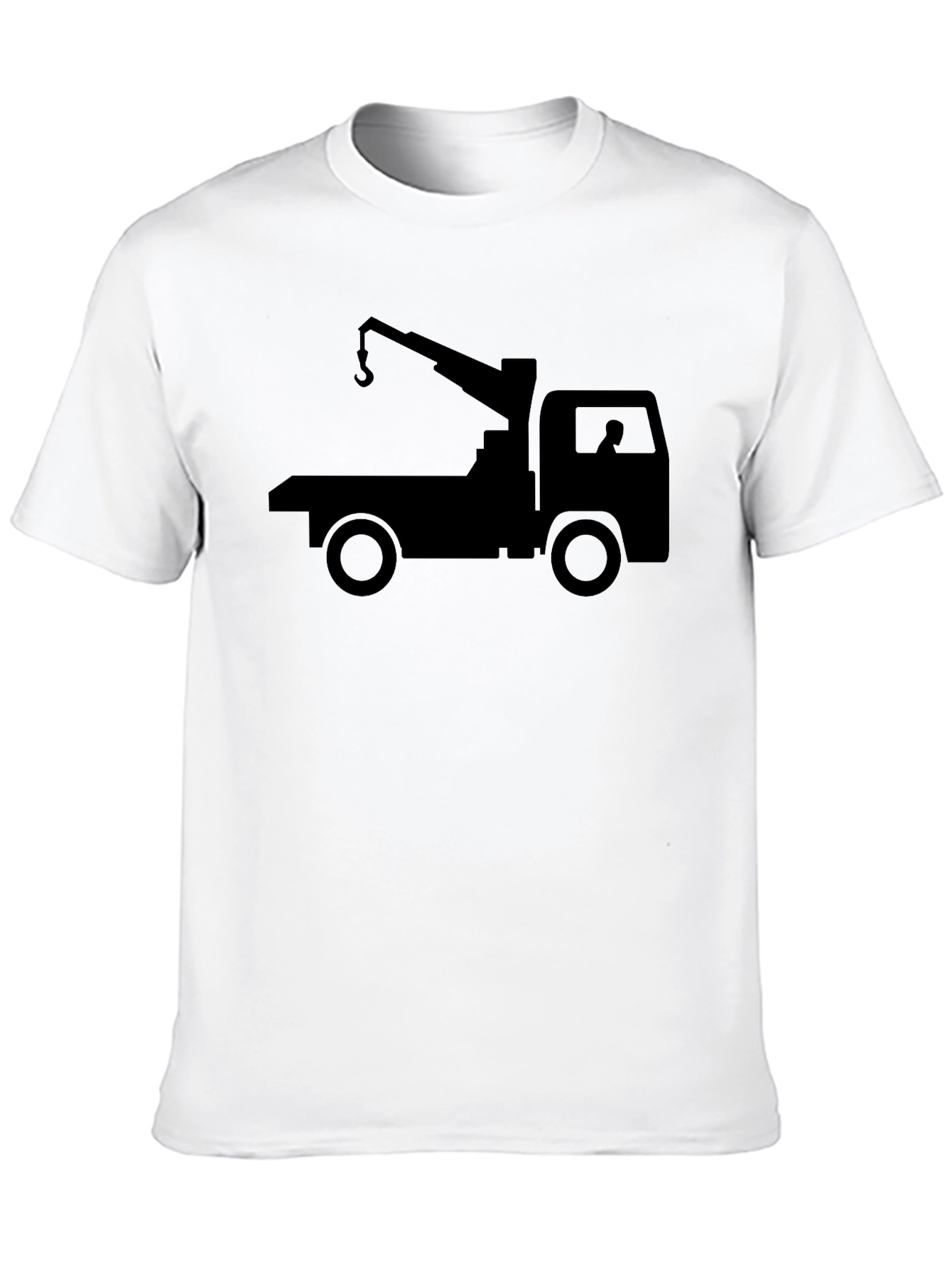 Black Black Crane Truck Graphic Tee - Men's Short Sleeve Crew Neck view 10