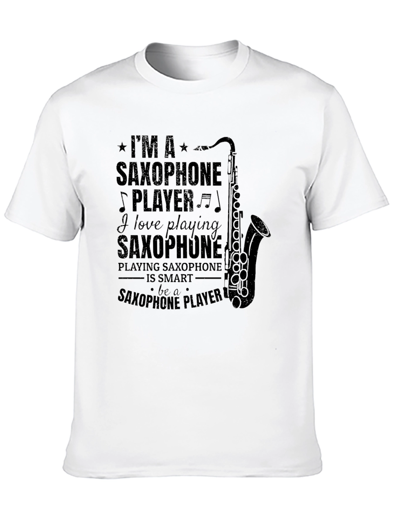 Black I'm A Saxophone Player Black T-Shirt view 10