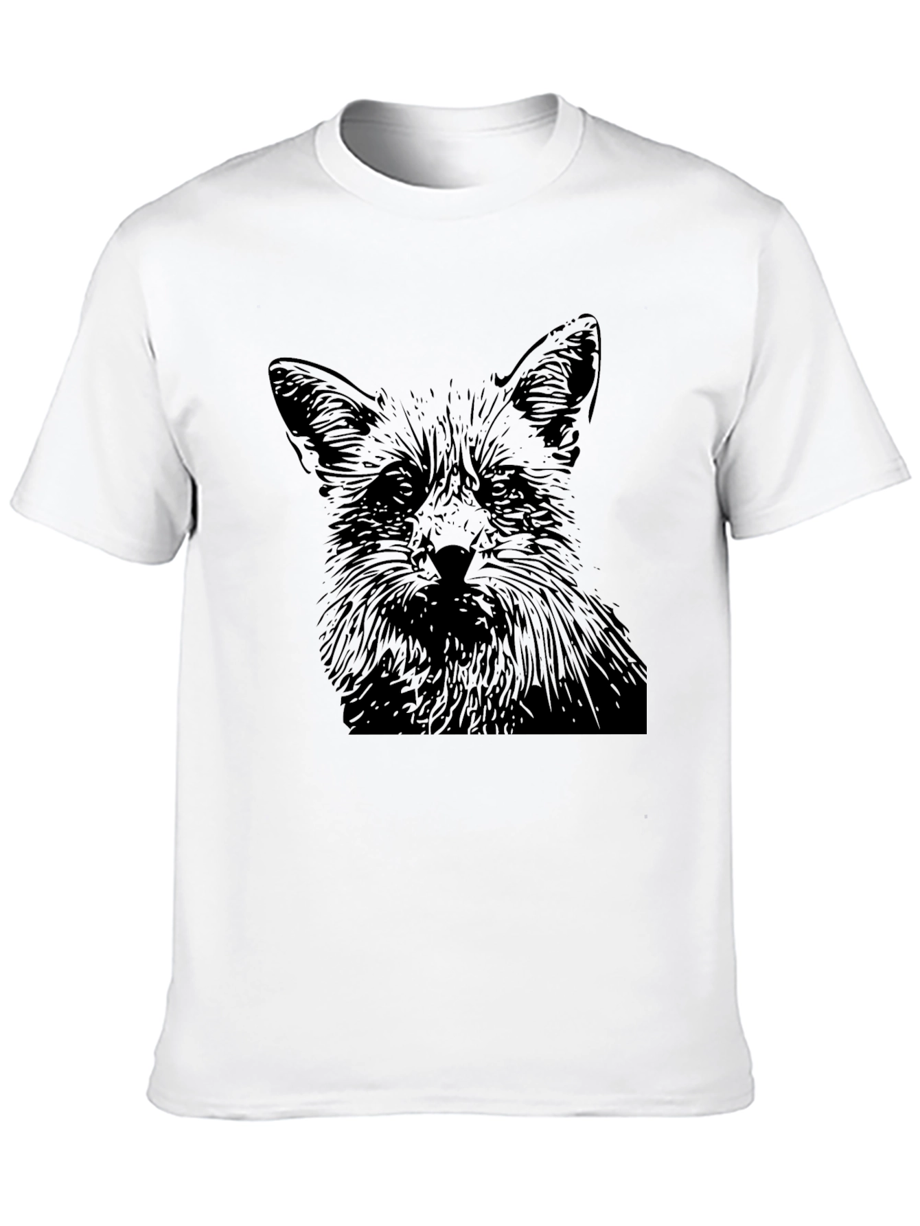 Black Fox Graphic Print Black T-Shirt view 10