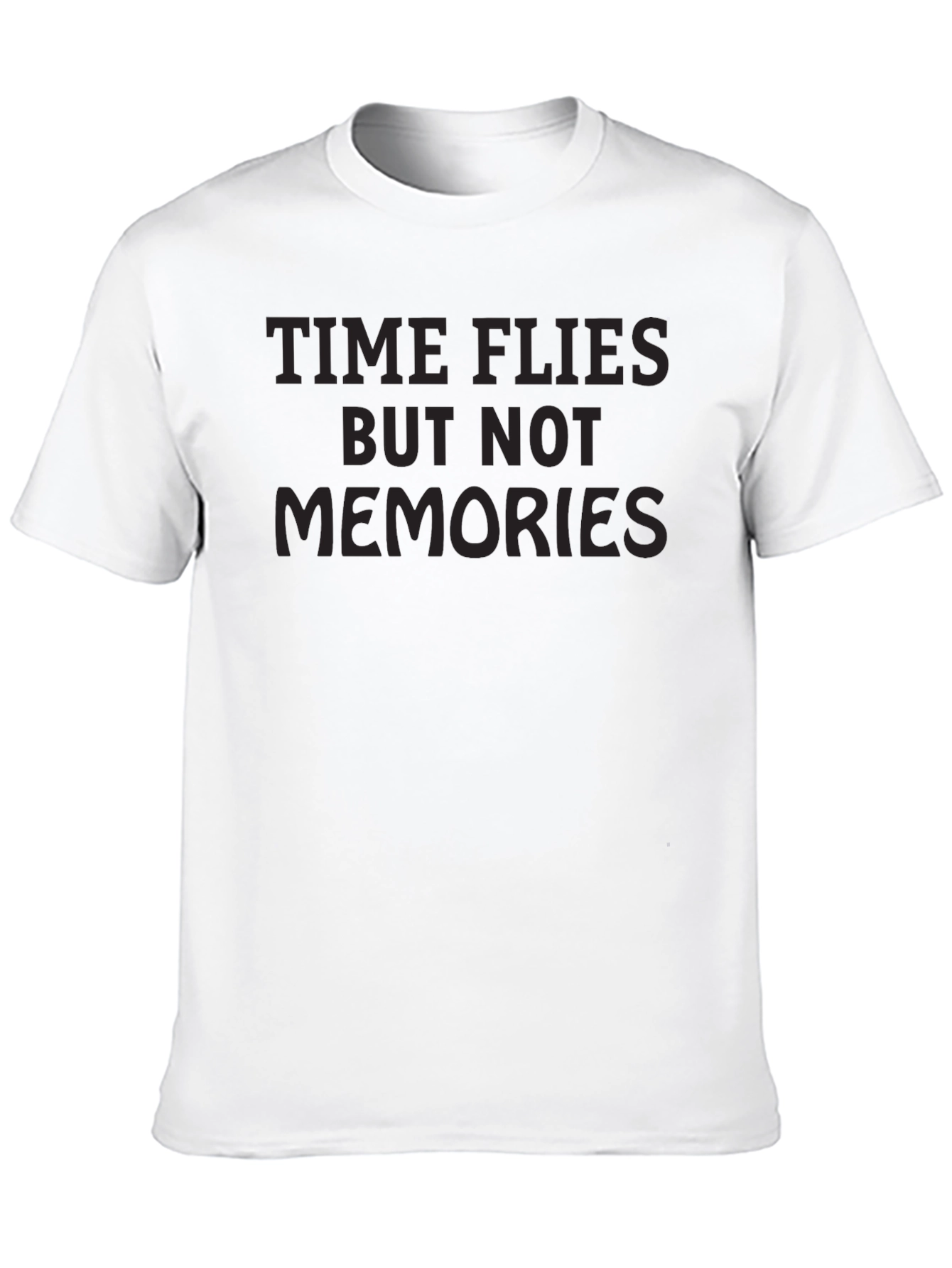 Black Time Flies Graphic Tee - Comfort Black T-Shirt view 10