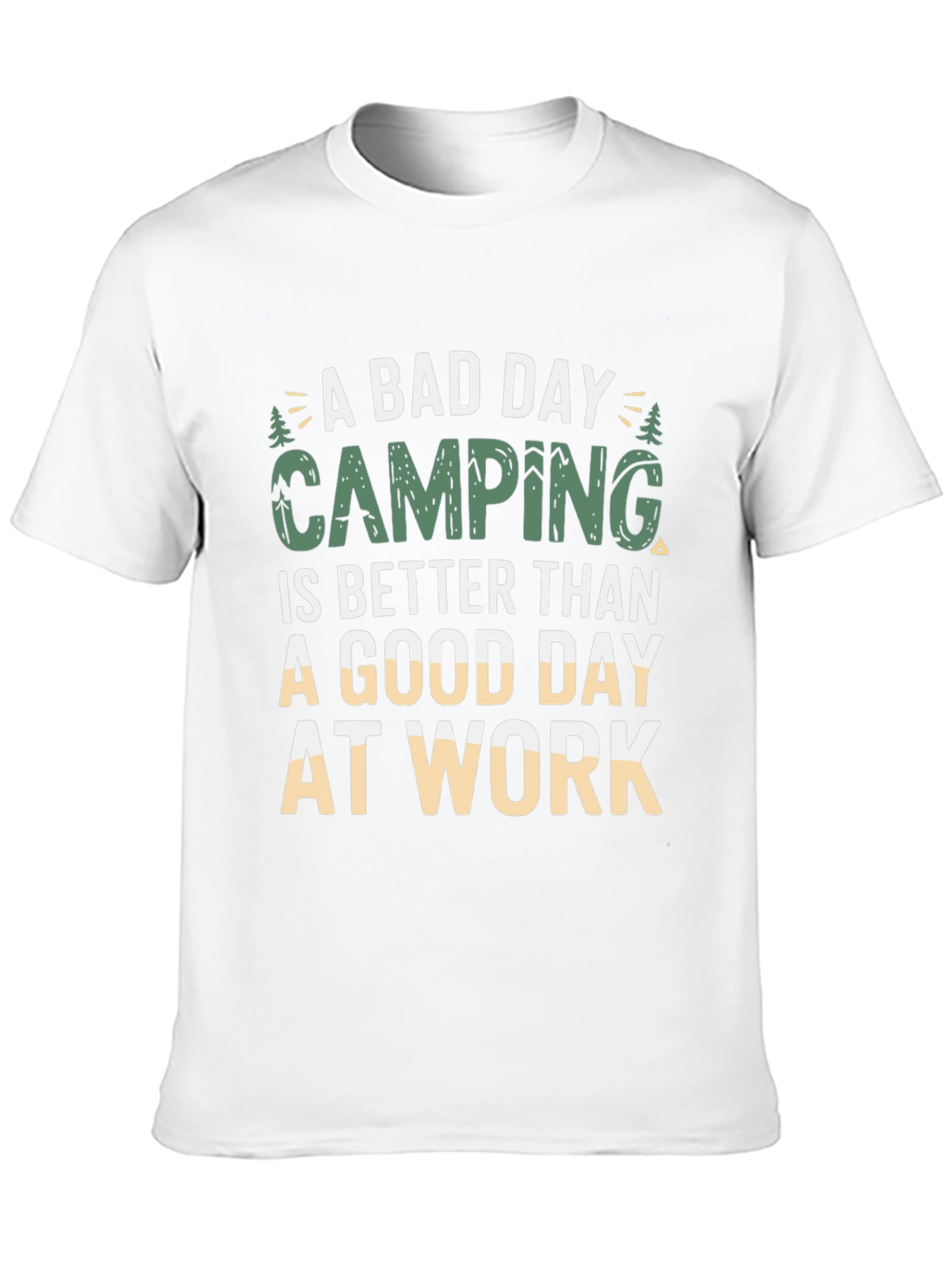 Black Camping Is Better Than Work T-Shirt view 10