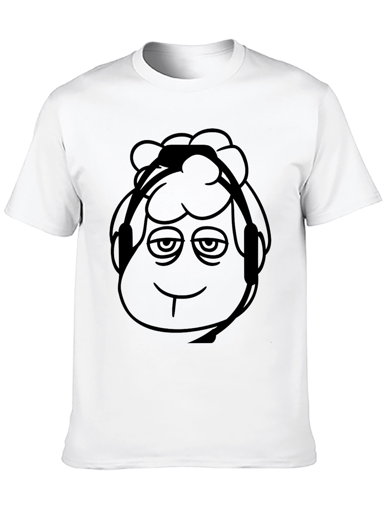 Black Cool Sheep DJ Graphic Tee - Black Cotton Blend view 10