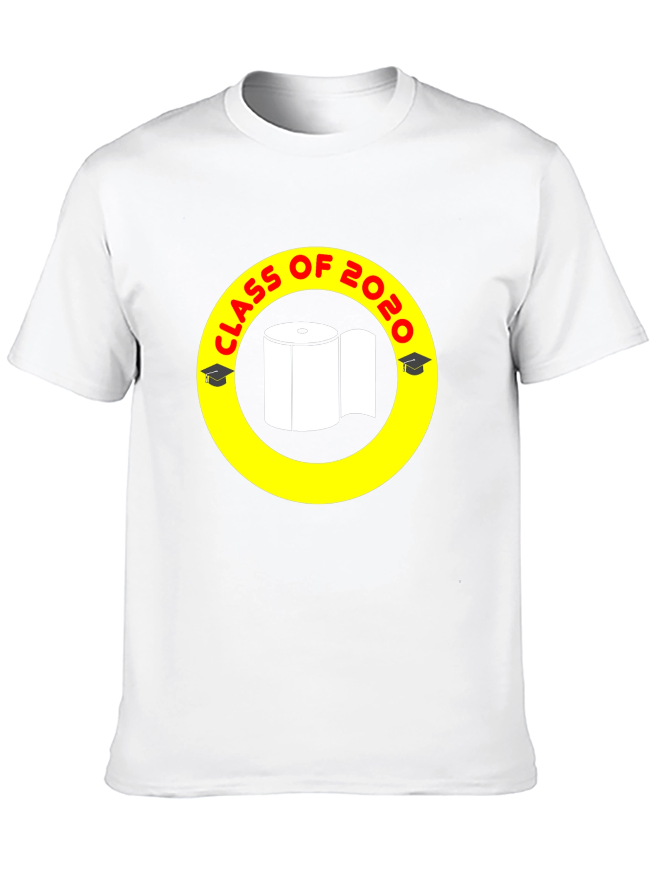 Black Class of 2020 Toilet Paper Graphic T-Shirt view 10