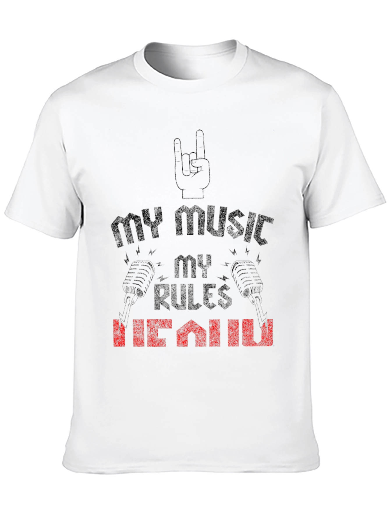 Black My Music My Rules T-Shirt - Rock On! view 10