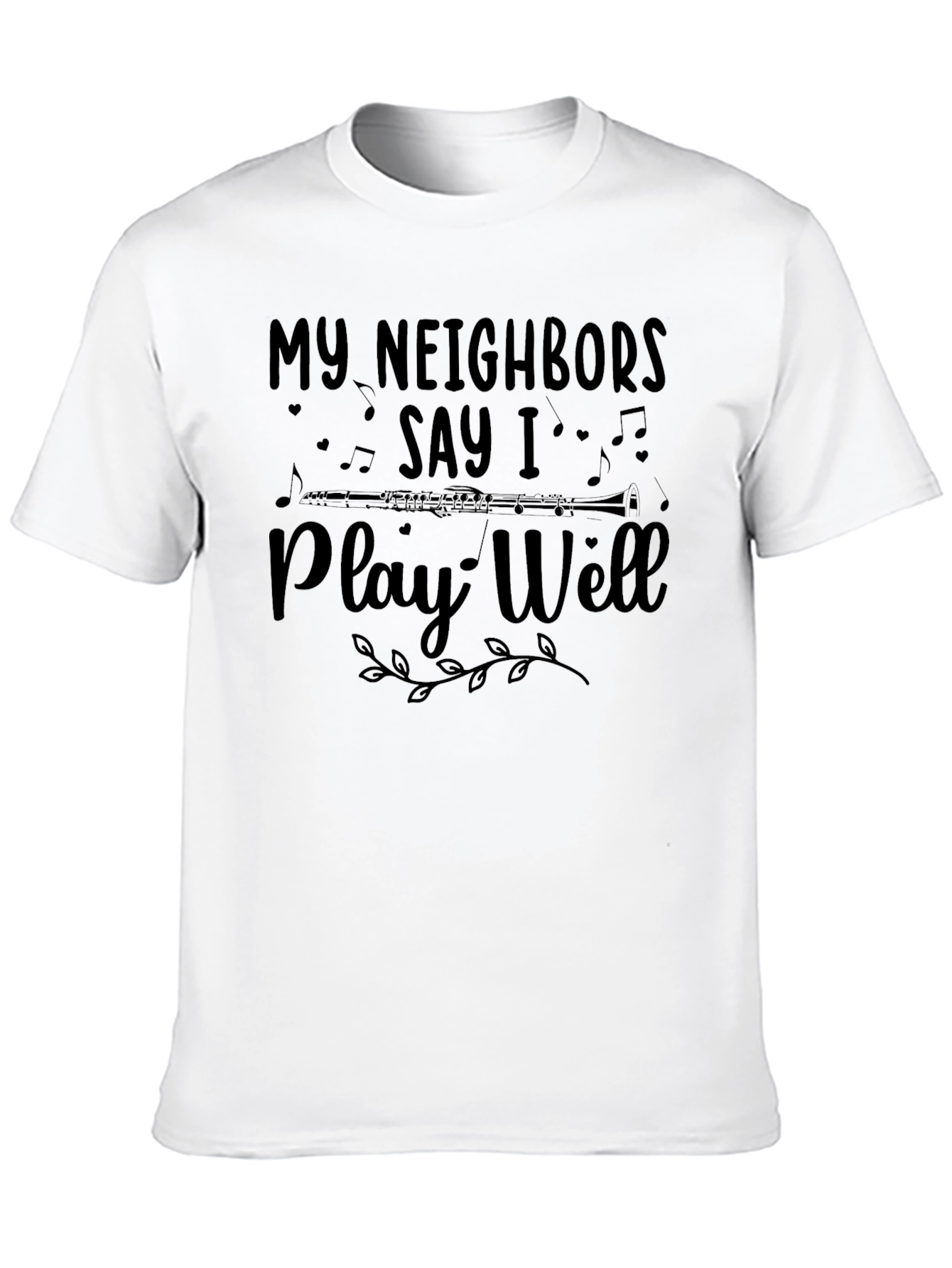 Black My Neighbors Say I Play Well T-Shirt view 10