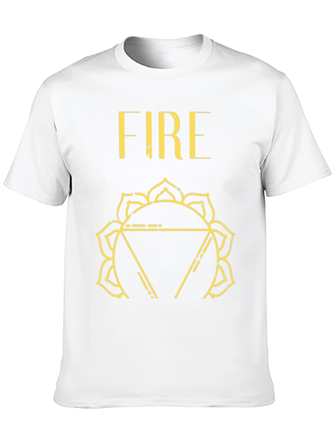 Black Fire Chakra Graphic Tee - Black Cotton T-Shirt view 10