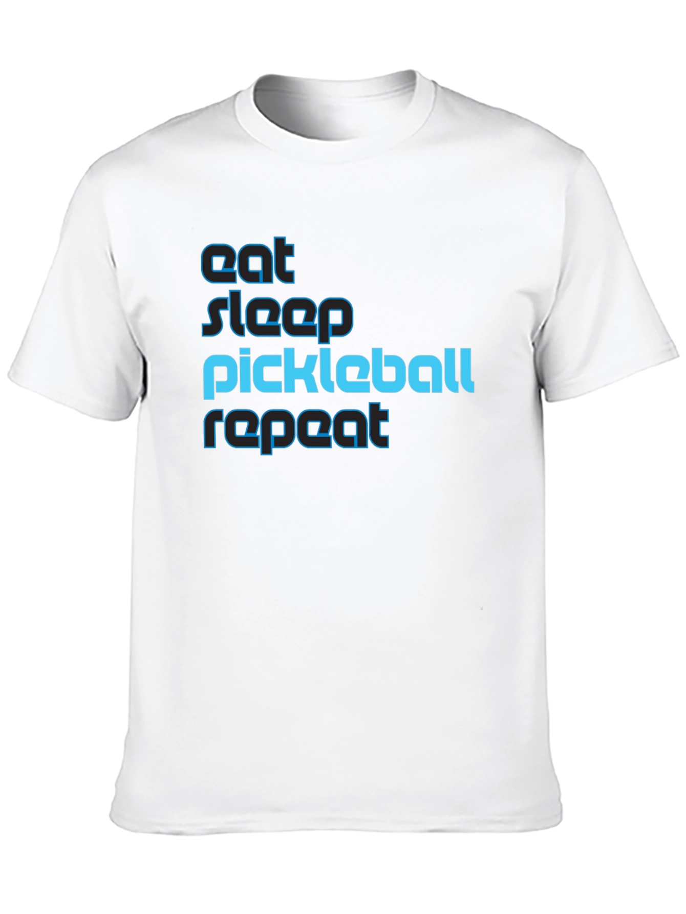 Black Eat Sleep Pickleball Repeat Graphic Tee view 10