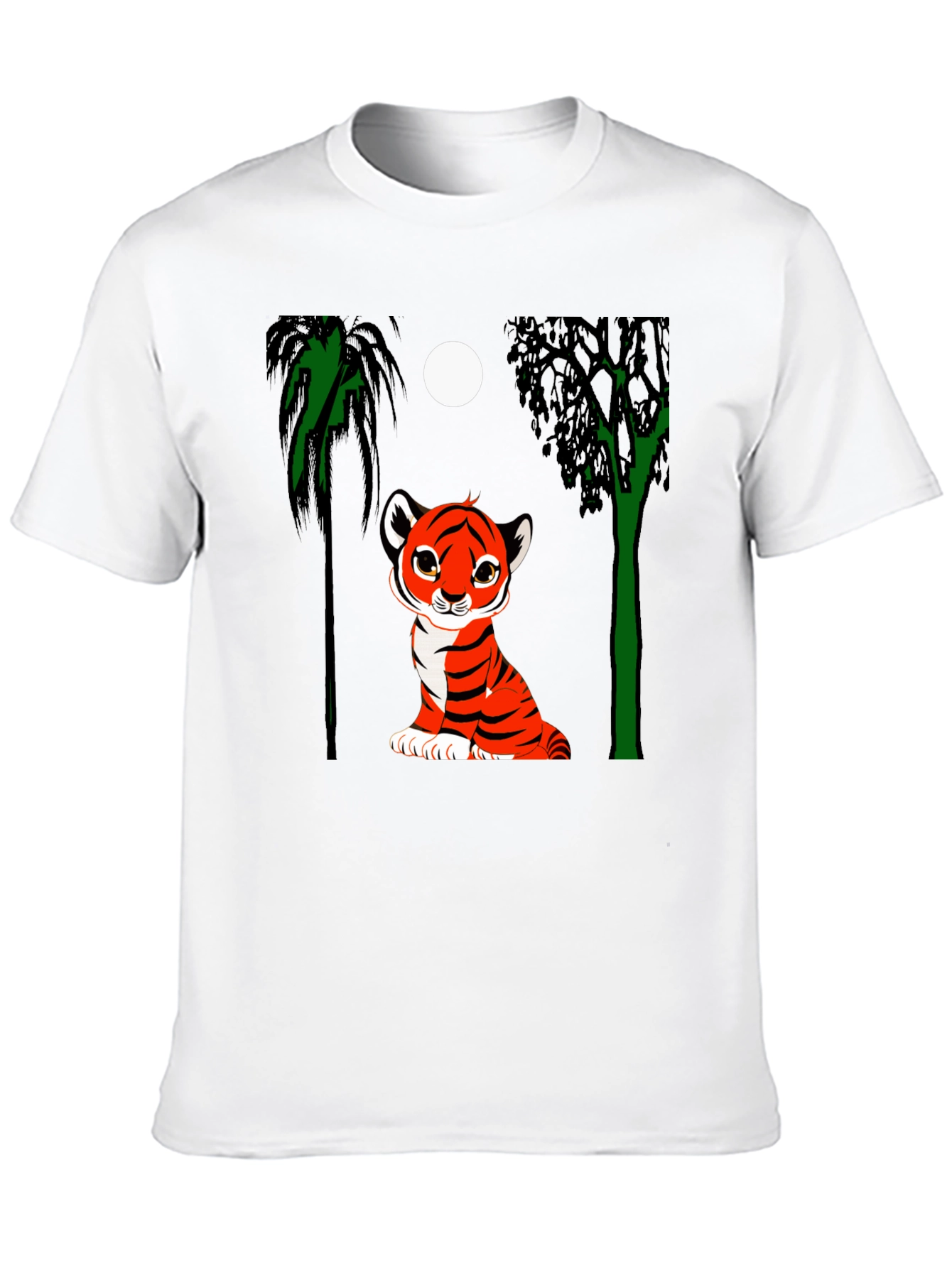 Black Cute Tiger Cub Graphic Tee - Black view 10