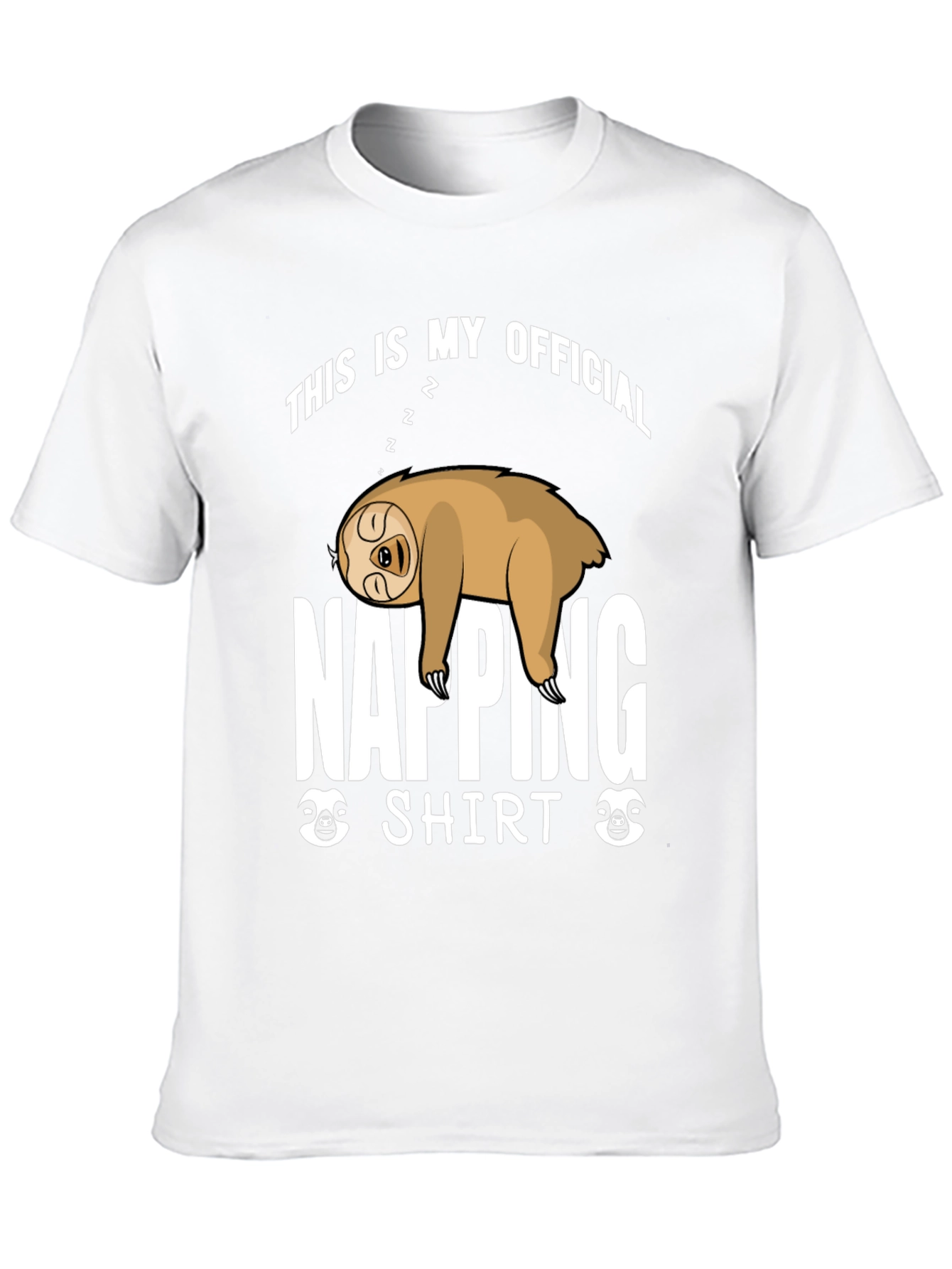 Black Napping Sloth Graphic T-Shirt - Official Napping Shirt view 10