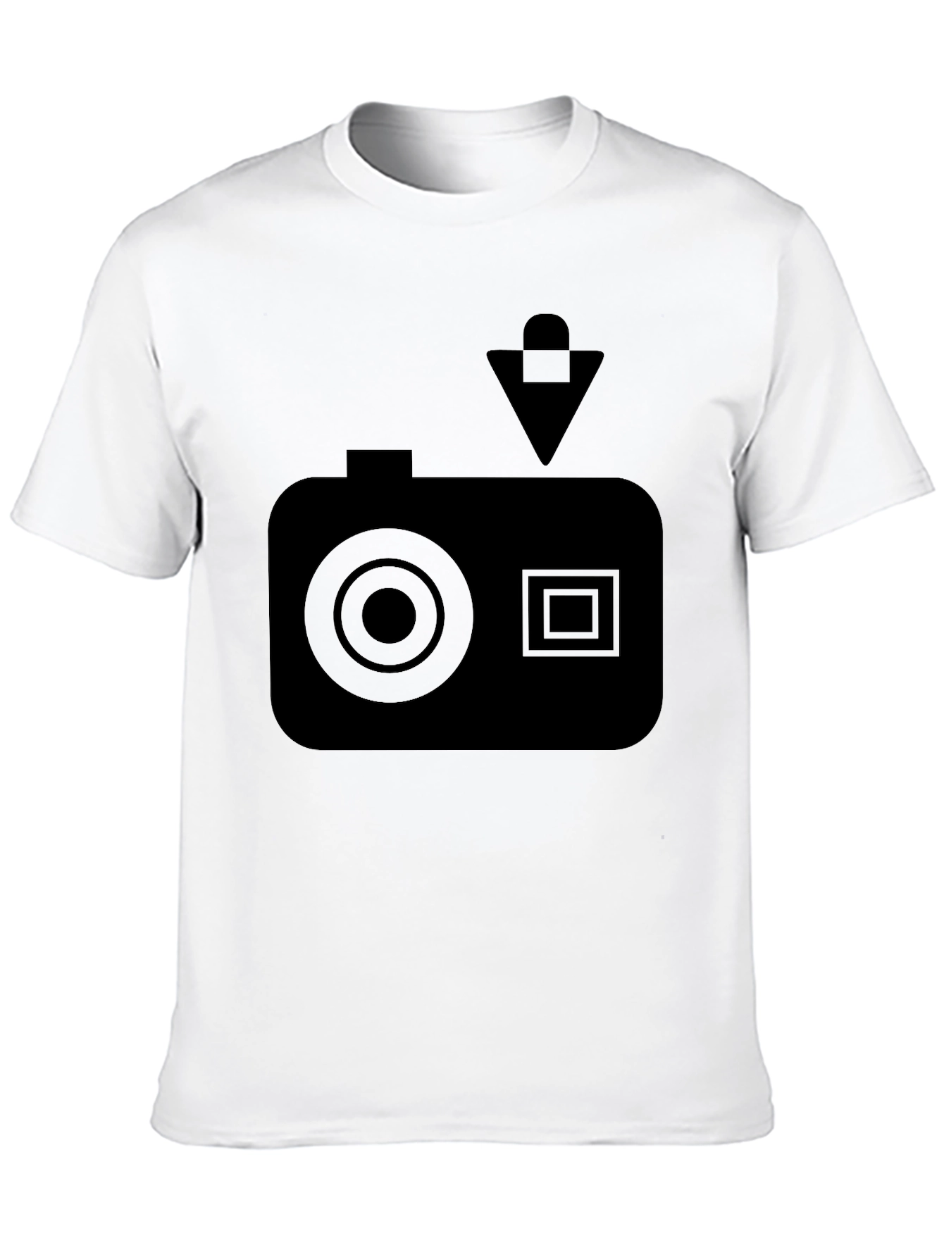 Black Camera Graphic T-Shirt - Cool Casual Style view 10