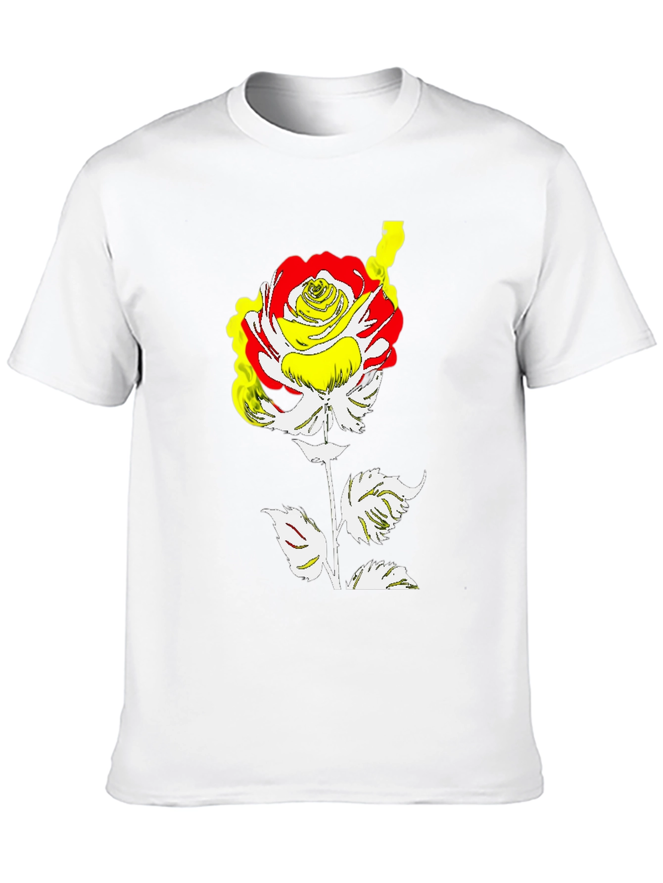 Black Rose Graphic Tee - Modern Art Style view 10