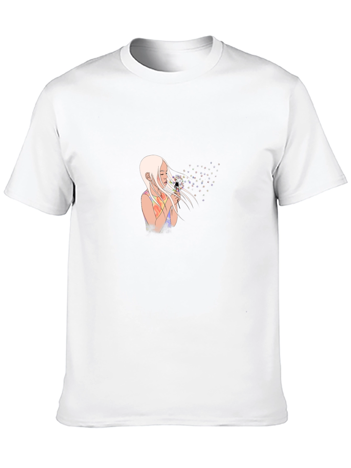 Black Girl Blowing Dandelion Black T-Shirt view 10