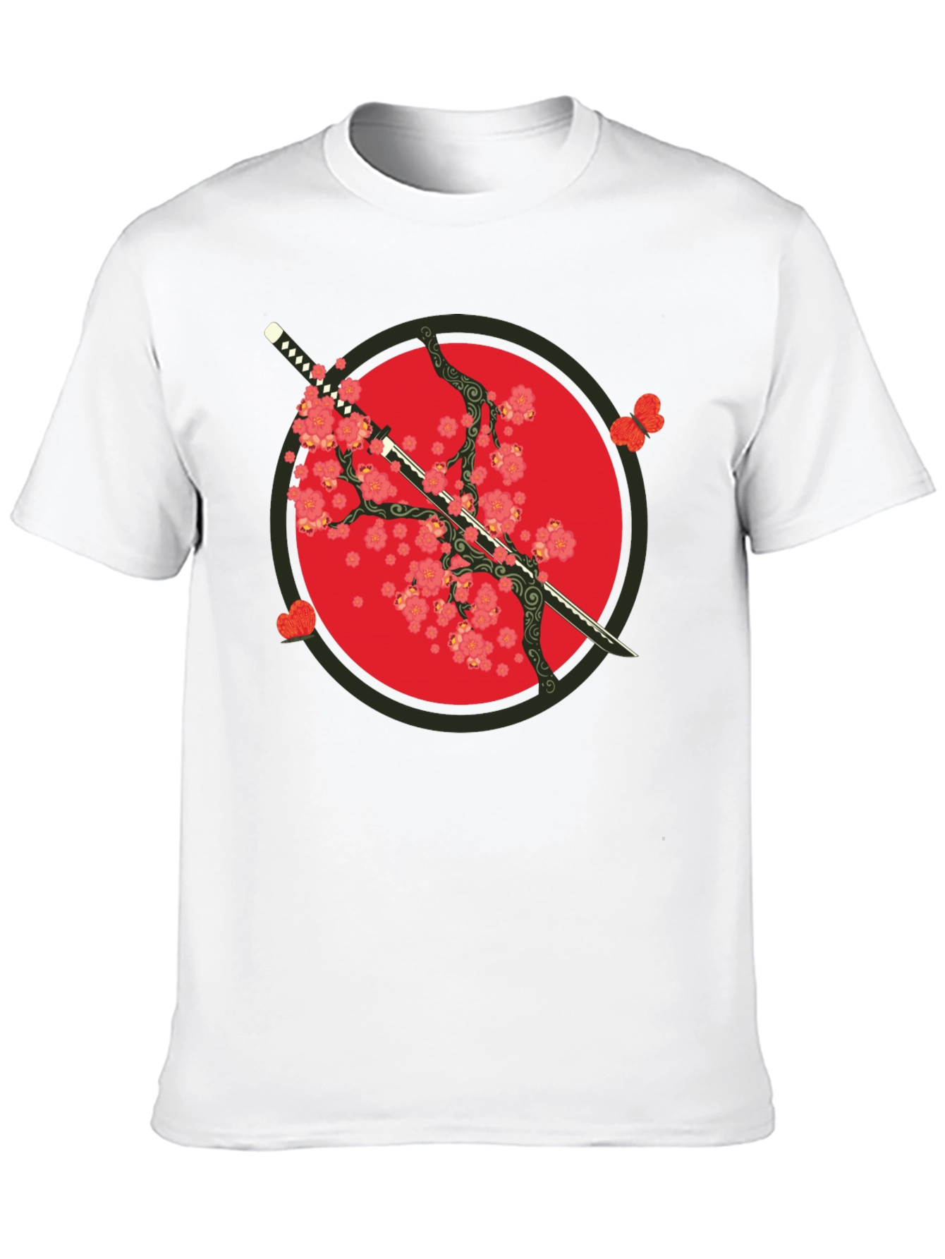 Black Katana & Blossom Graphic Tee view 10