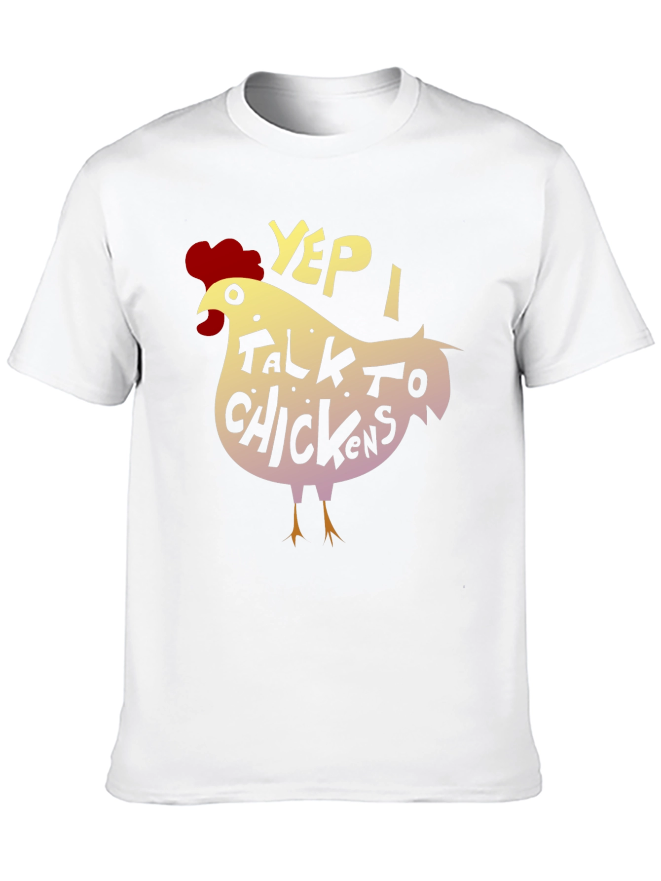 Black Yep, I Talk to Chickens - Novelty Graphic T-Shirt view 10