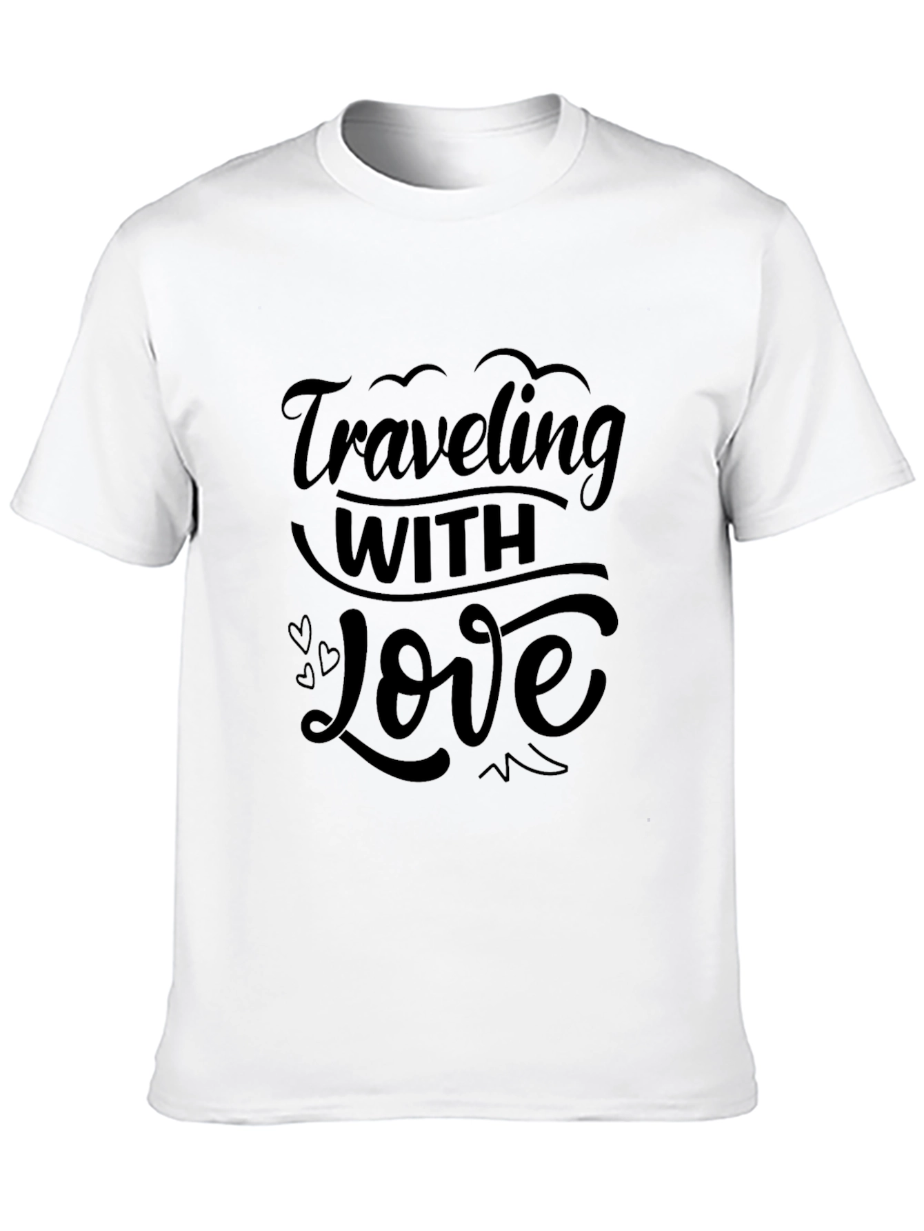 Black Traveling with Love Black T-Shirt view 10
