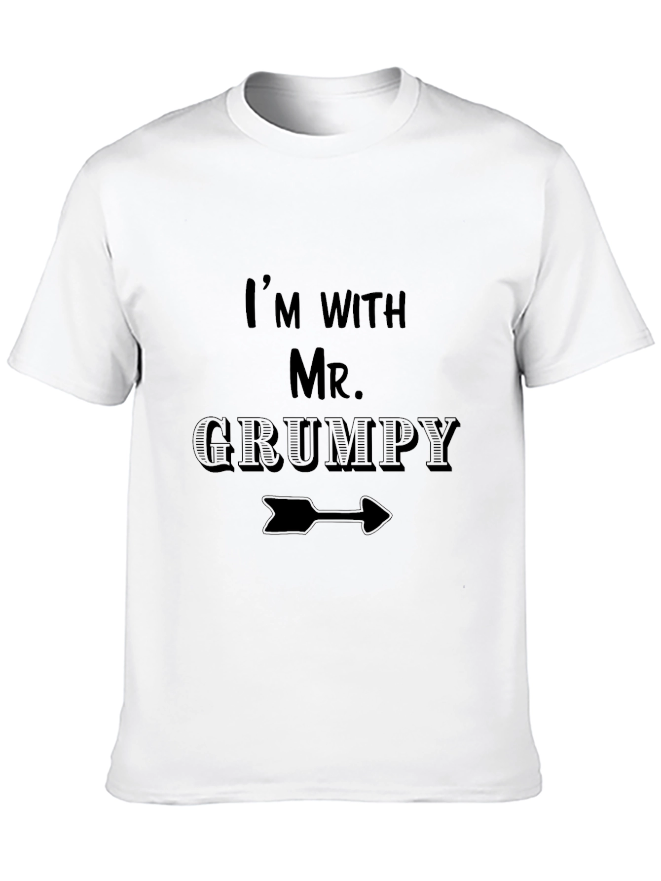 Black I'm with Mr. Grumpy Funny Novelty T-Shirt view 10