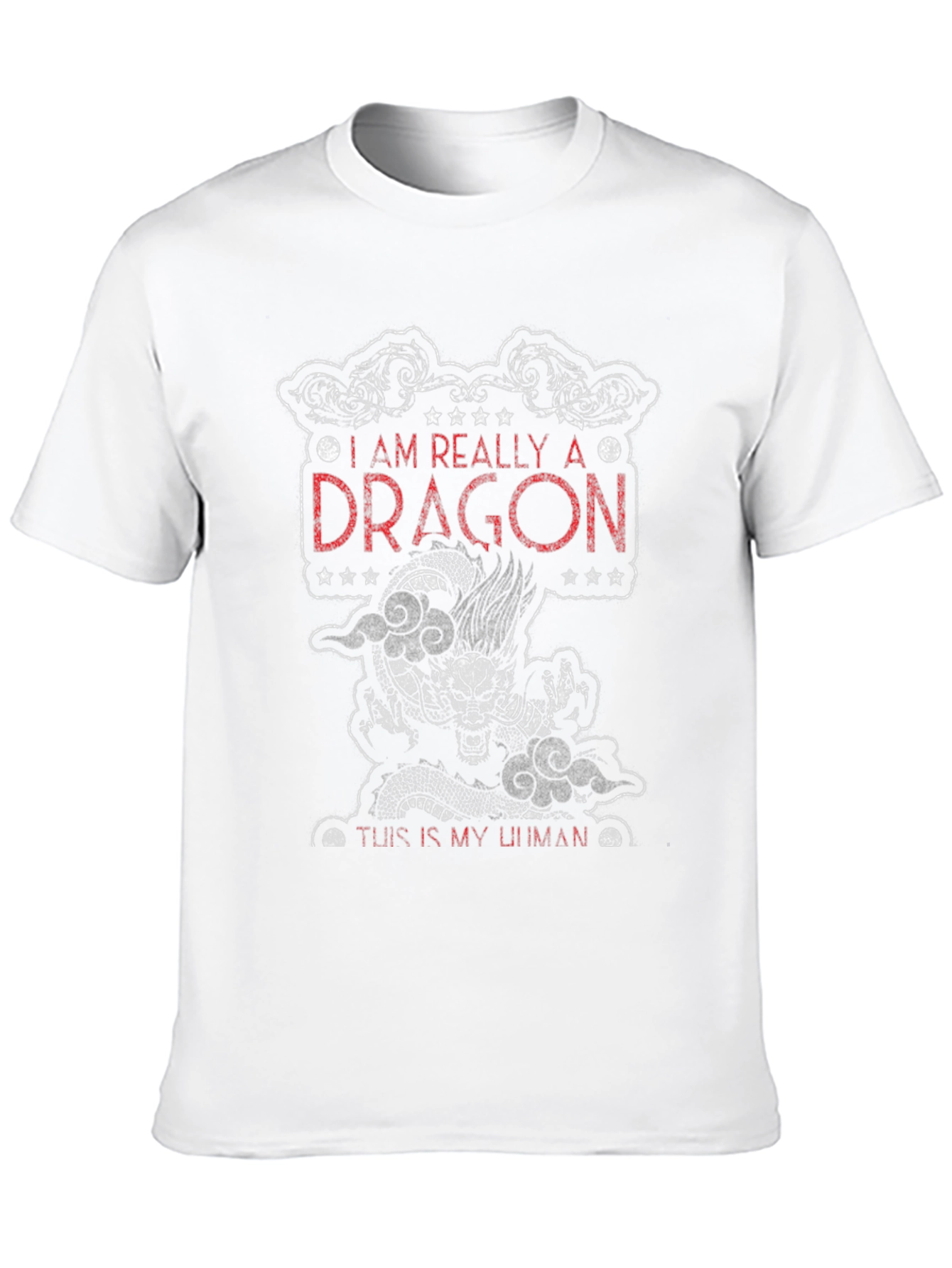 Black I am Really a Dragon Graphic Tee view 10
