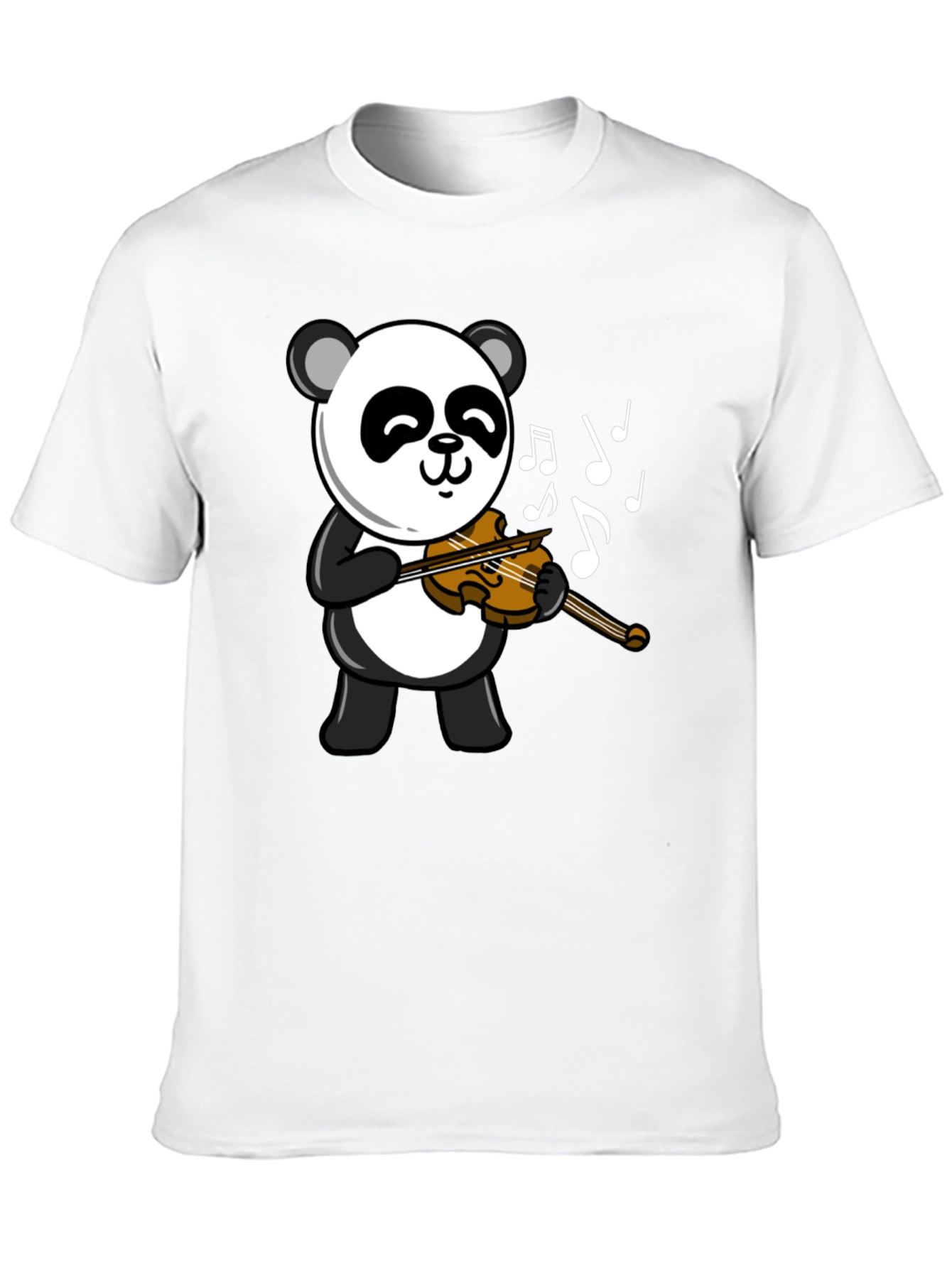 Black Panda Violinist Graphic T-Shirt view 10