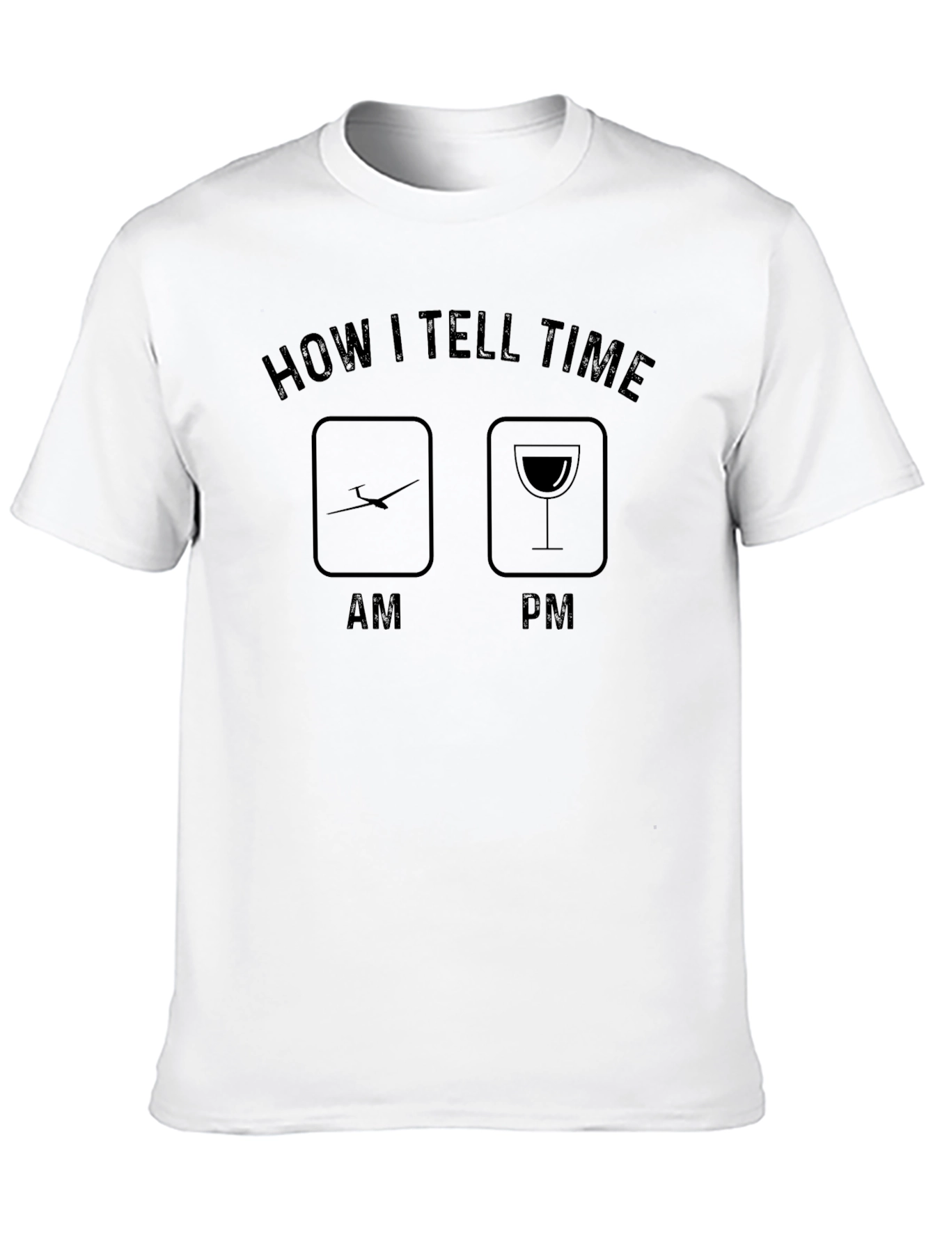 Black How I Tell Time T-Shirt - Funny Pilot Wine Lover Tee view 10