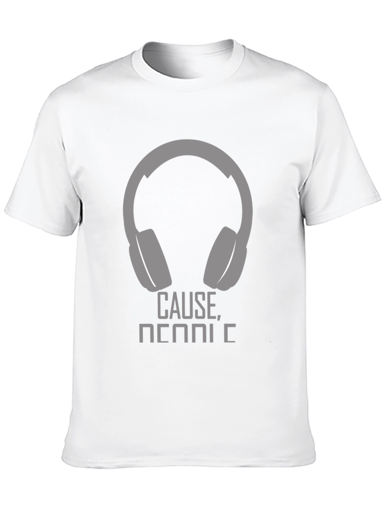 Black Headphone Graphic T-Shirt - Cause Music! view 10