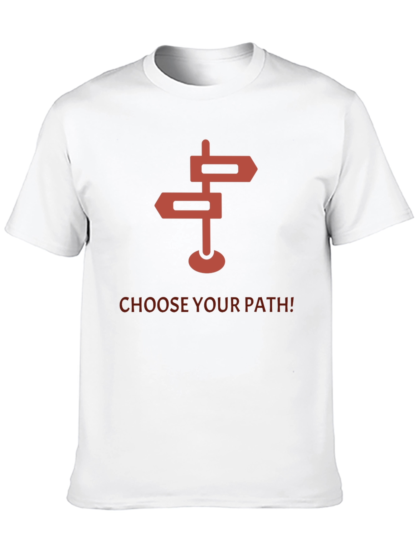 Black Choose Your Path Graphic Tee - Direction Sign Design view 10