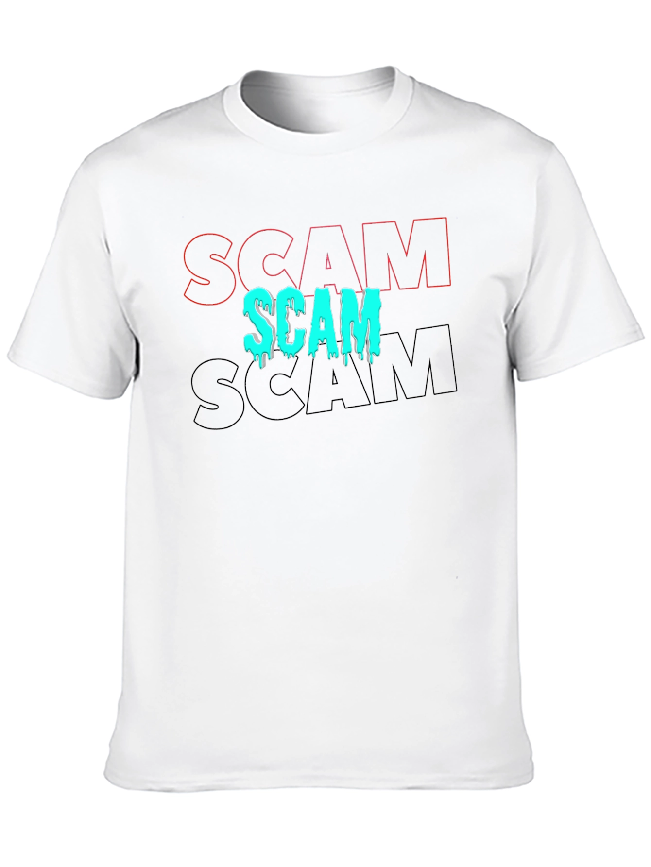 Black Scam T-Shirt - Trendy Graphic Tee view 10