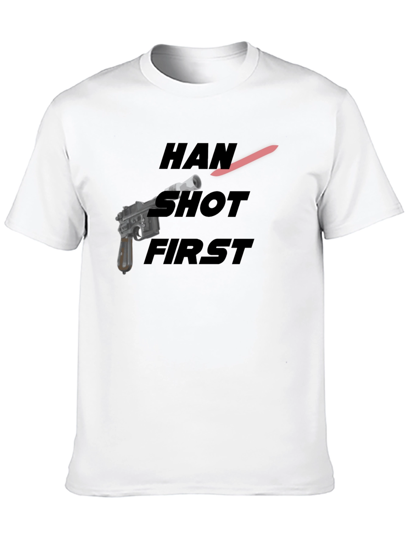 Black Han Shot First Graphic Tee - Black Cotton Blend view 10