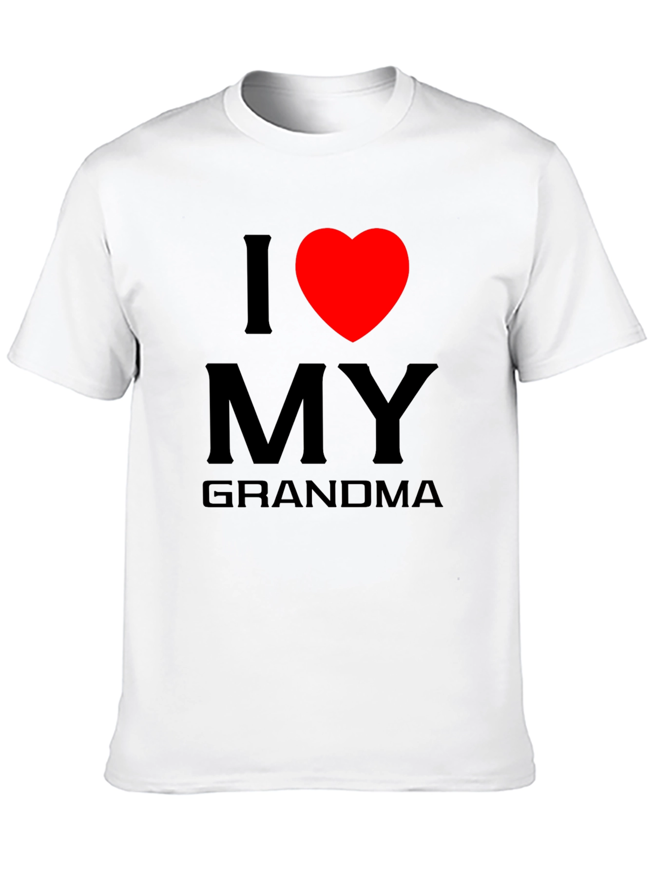 Black I Love My Grandma Black T-Shirt - Heart Graphic view 10