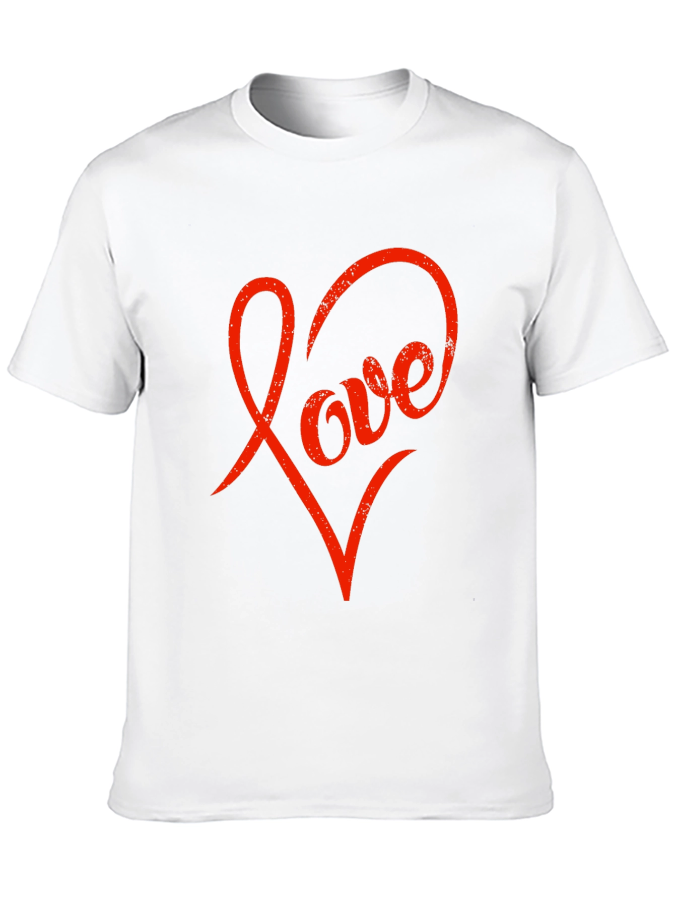 Black Love Heart Graphic Black T-Shirt view 10