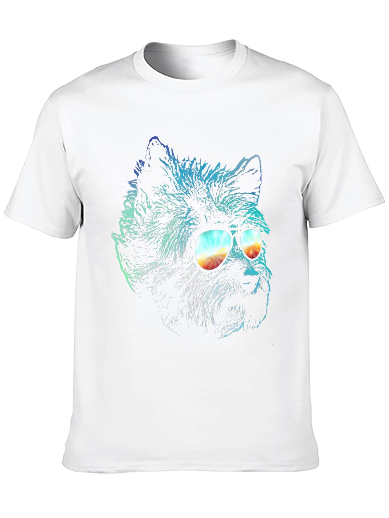 Black Cool Dog in Sunglasses Graphic T-Shirt view 10