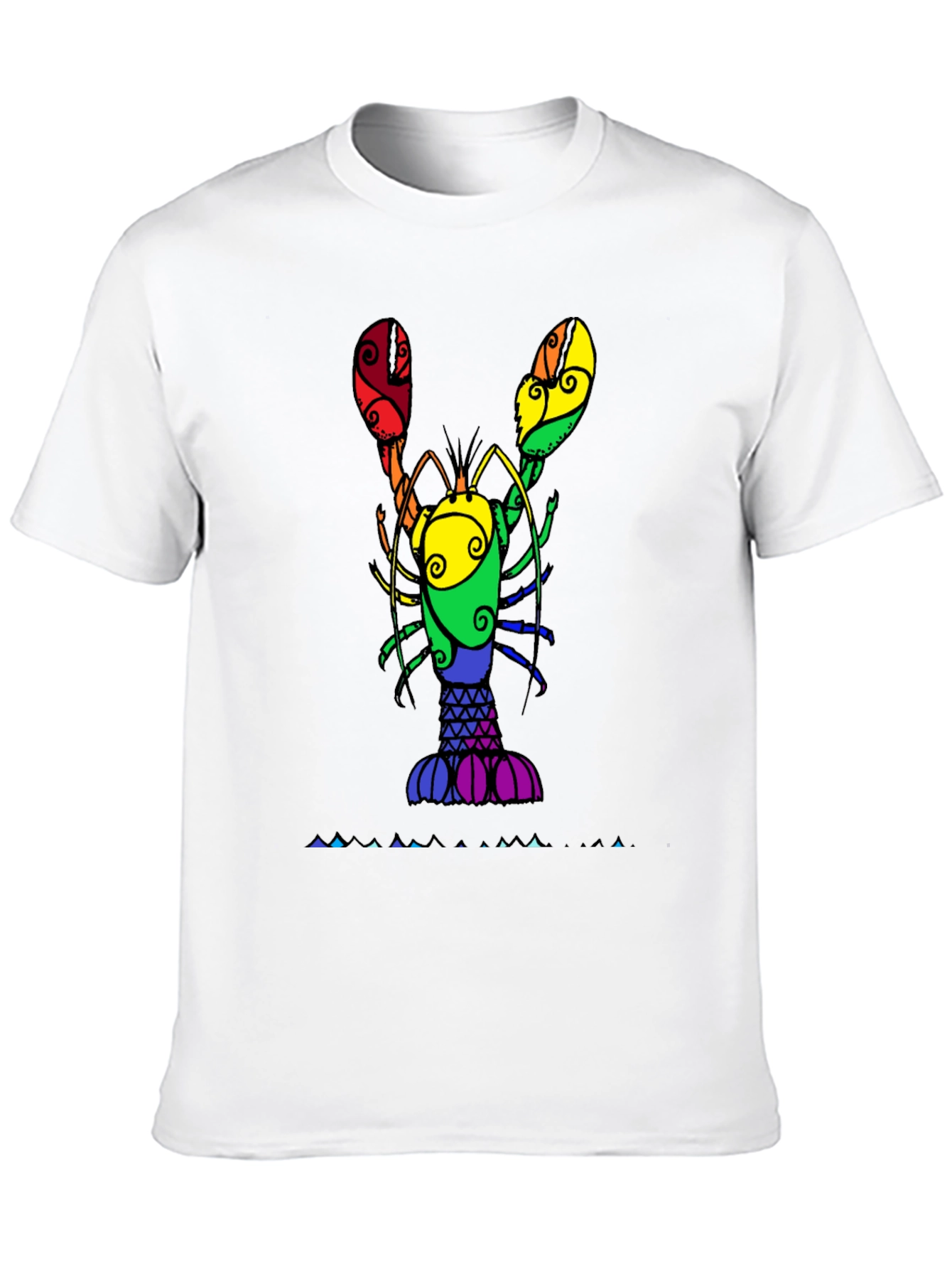 Black Rainbow Lobster Graphic Tee view 10