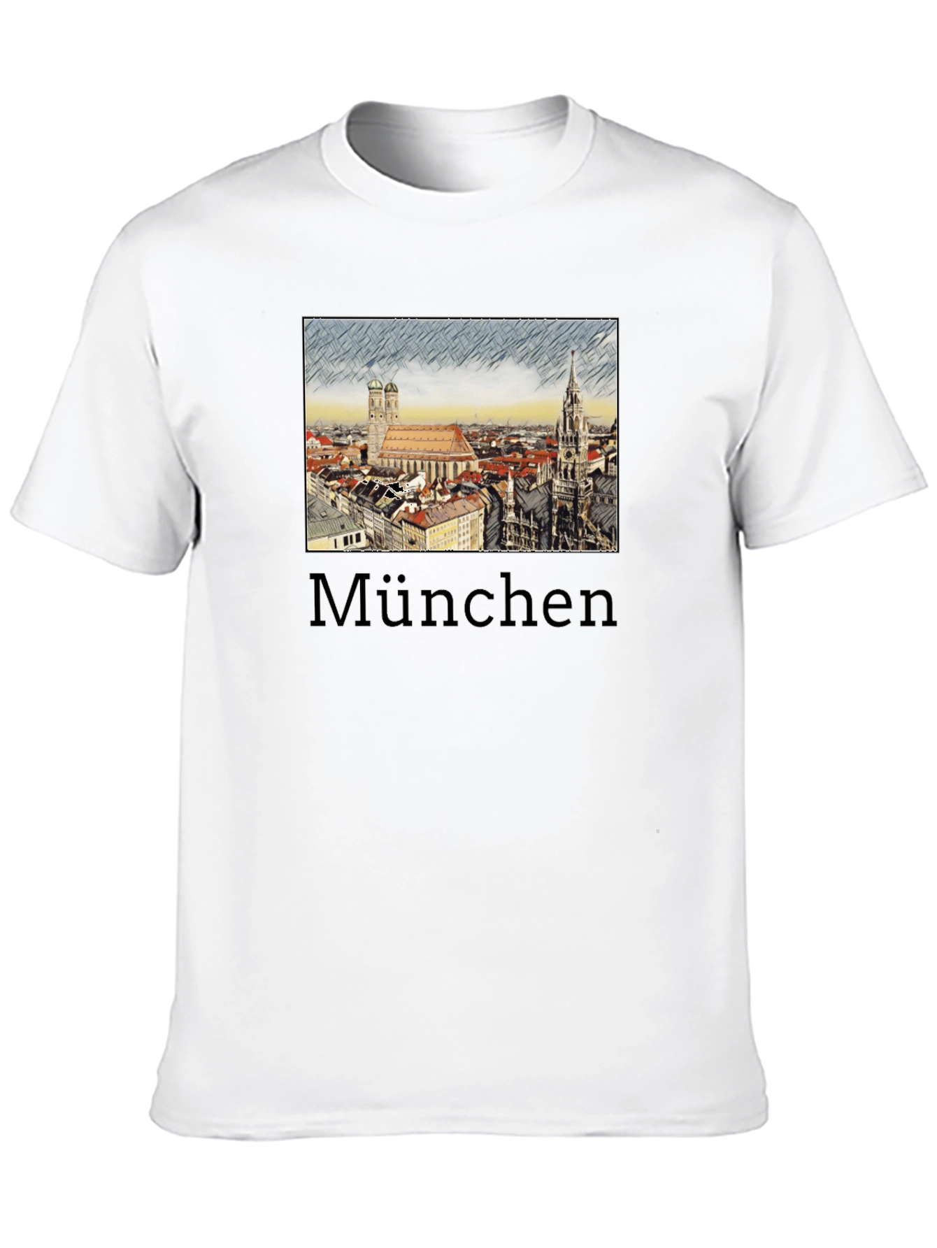 Munich Cityscape Graphic Tee - Urban Style - 10