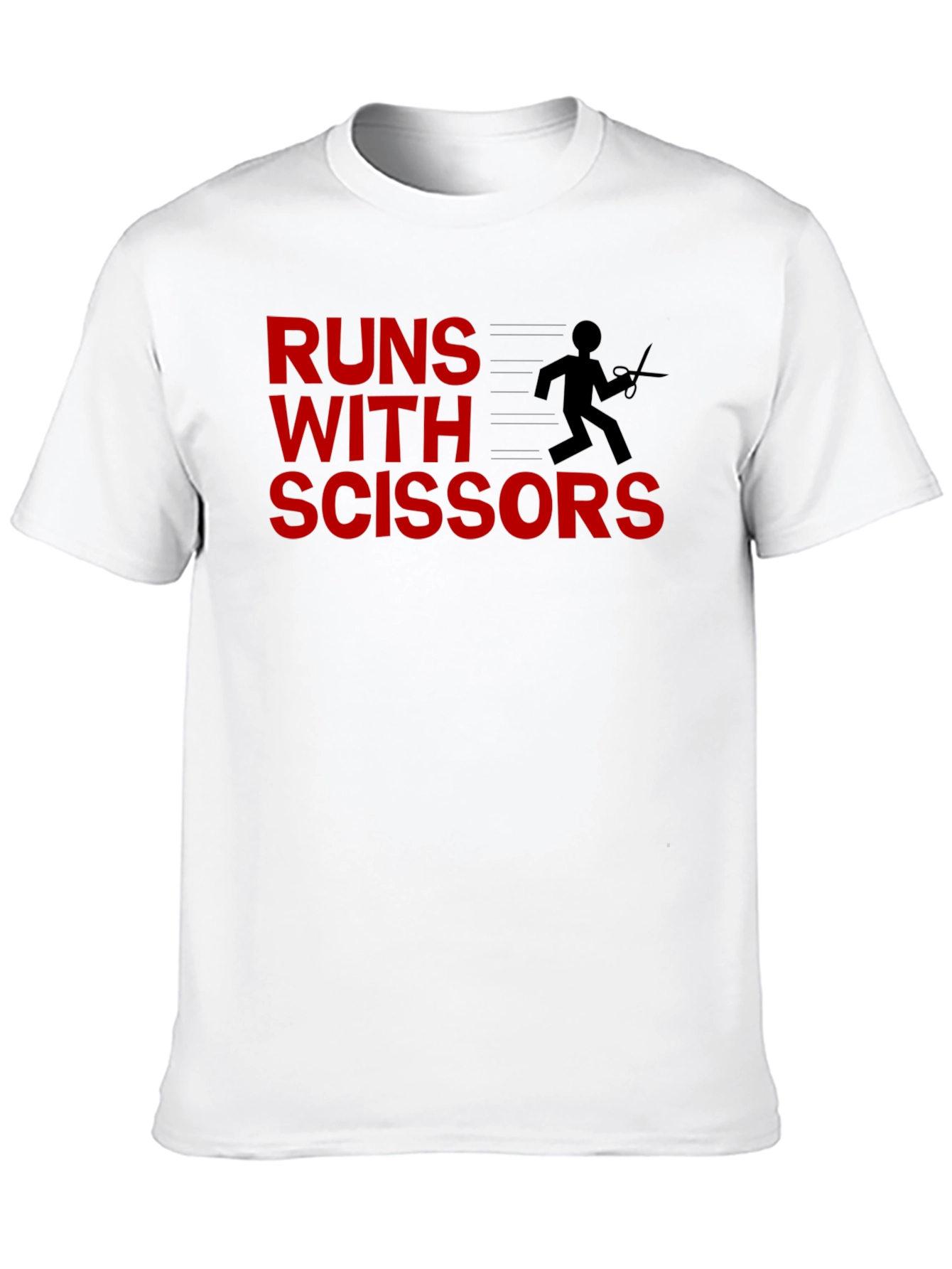 Black Runs With Scissors Graphic Tee - Black Cotton view 10