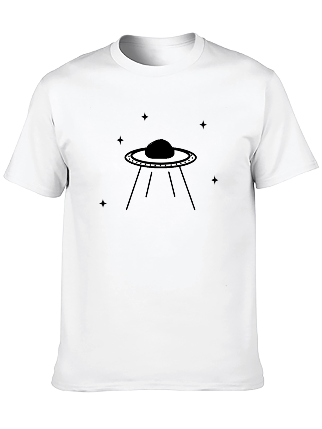 UFO Graphic Tee - Men's Black Cotton T-Shirt - 10