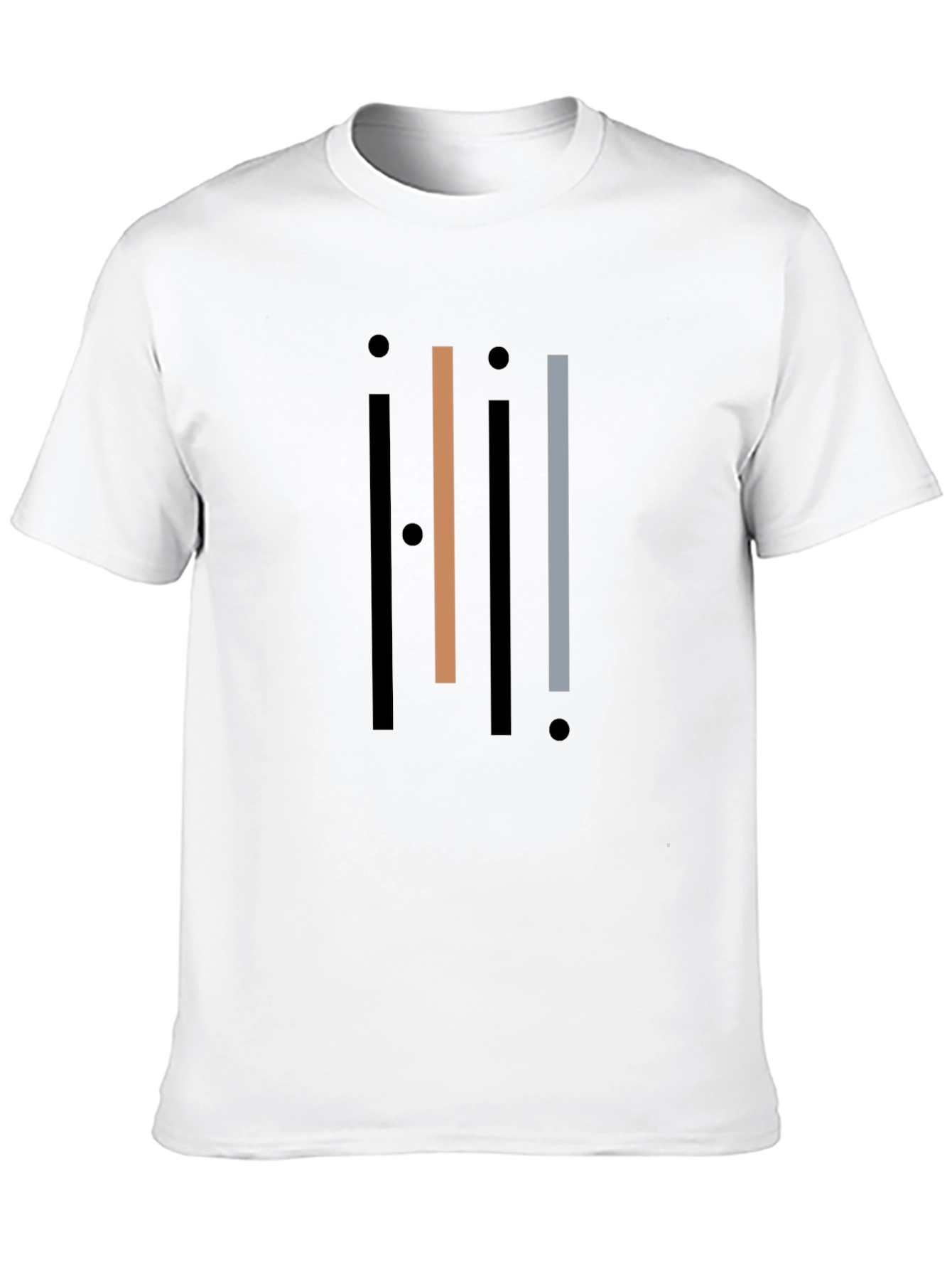 Black Abstract Lines Graphic Tee - Modern Minimalist Design view 10