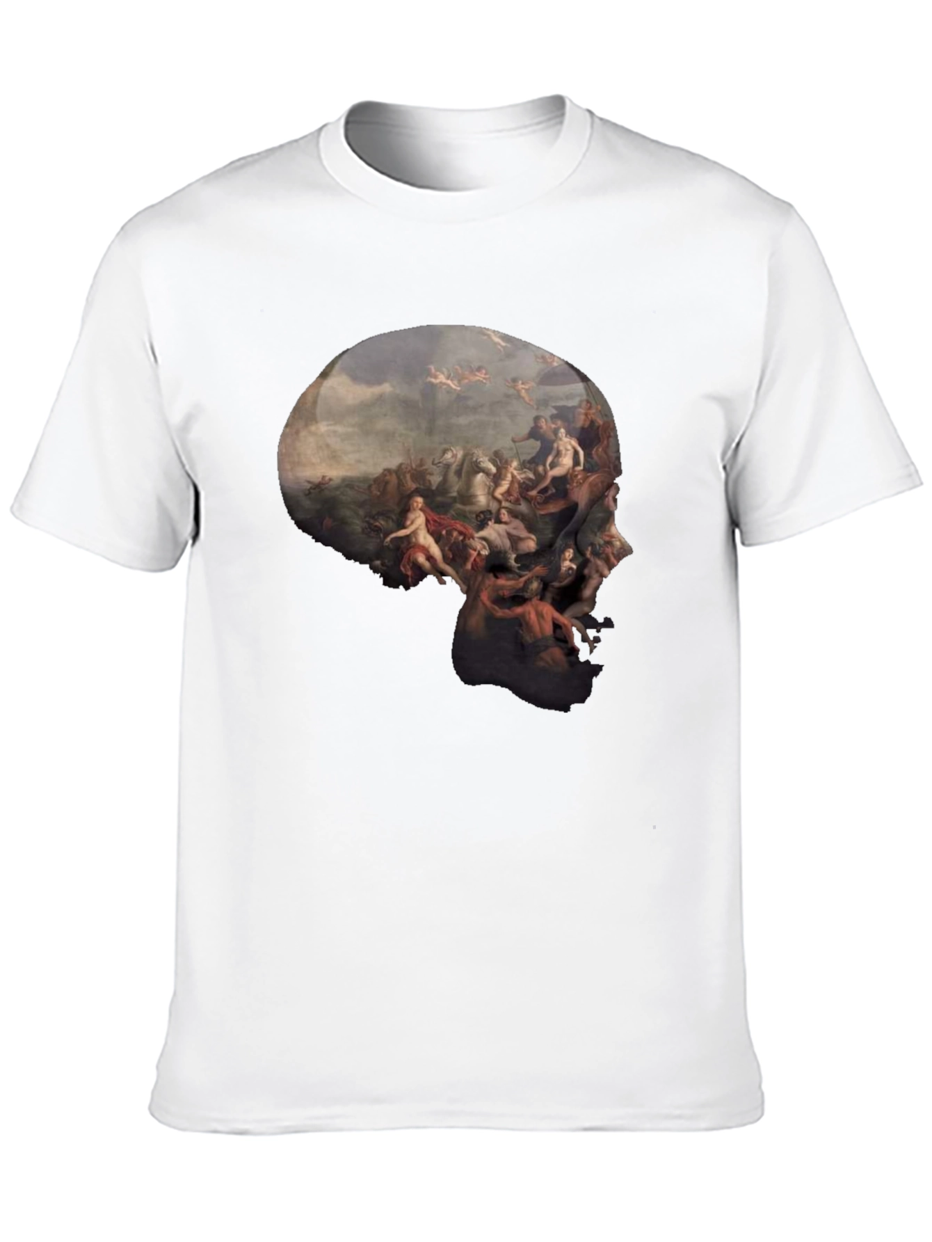 Black Skull Art Graphic Tee view 10