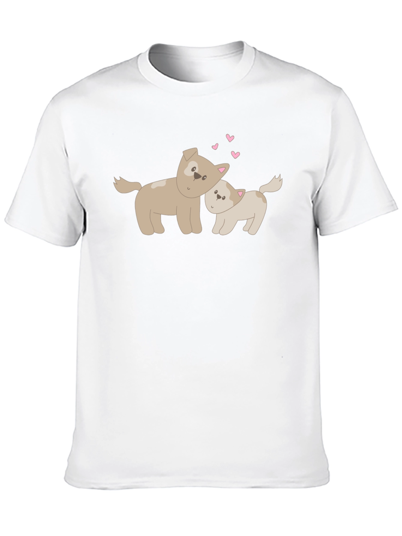 Black Cute Dogs Black T-Shirt, Love Graphic Tee view 10
