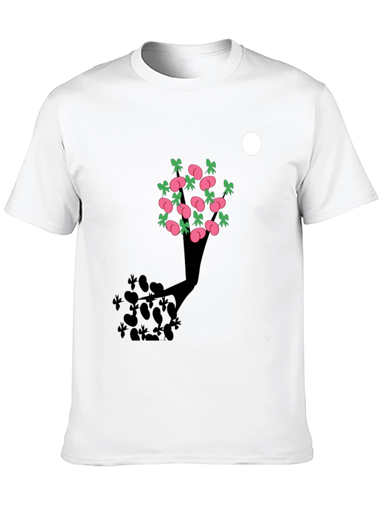 Black Peach Tree Graphic Tee - Black Cotton Blend view 10