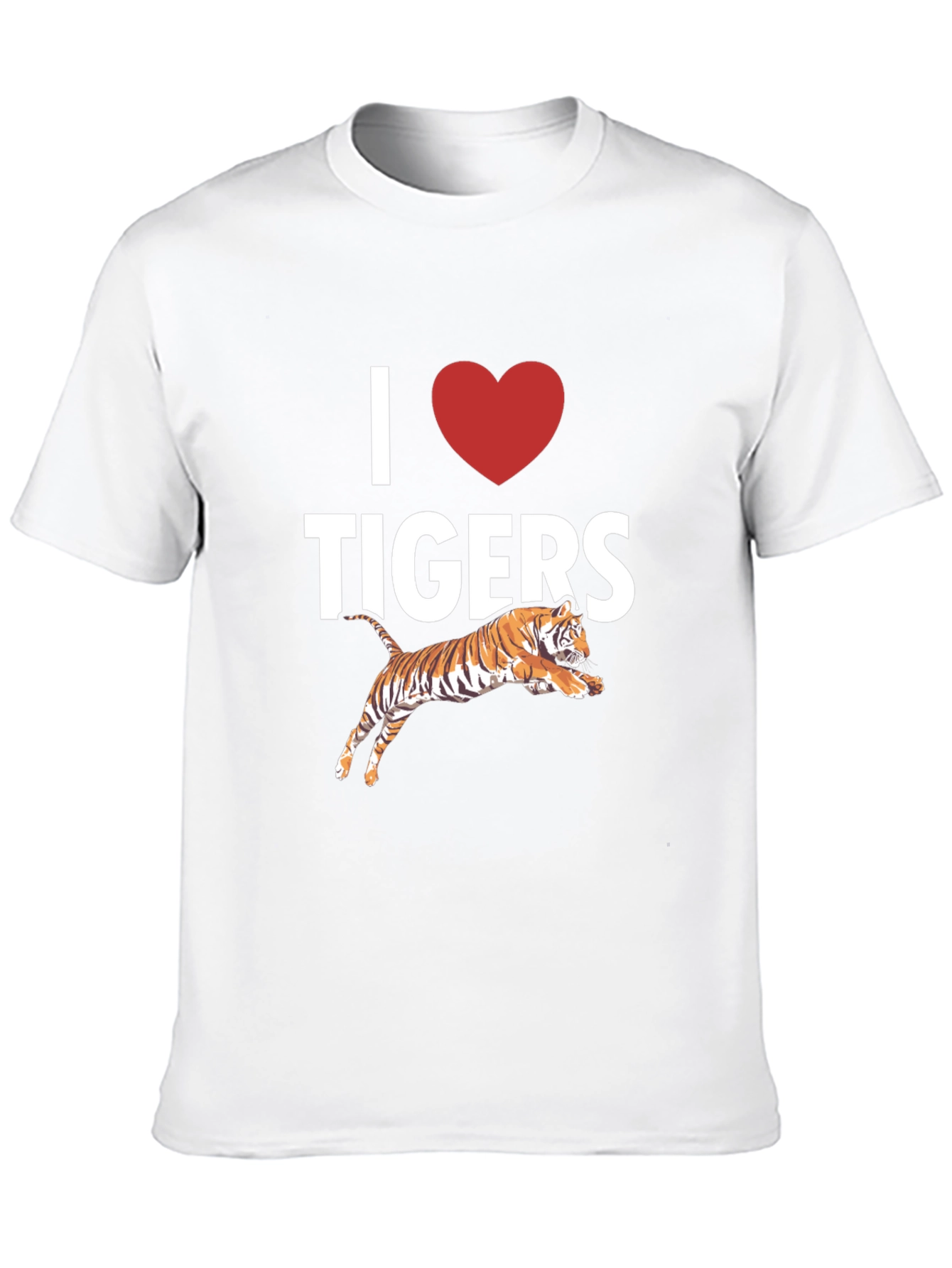 Black I Love Tigers Graphic T-Shirt view 10