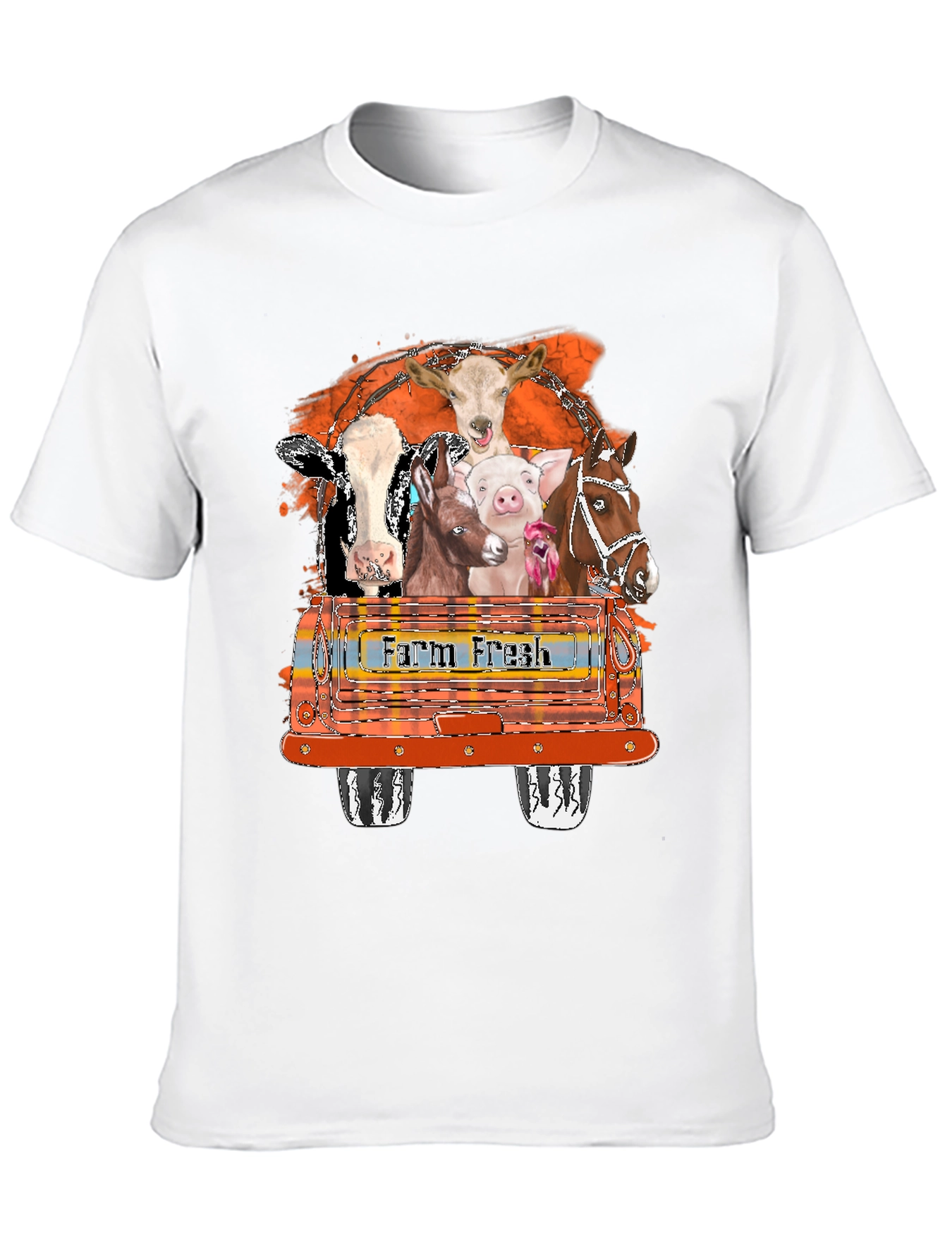 Black Farm Fresh Animals Black T-Shirt view 10
